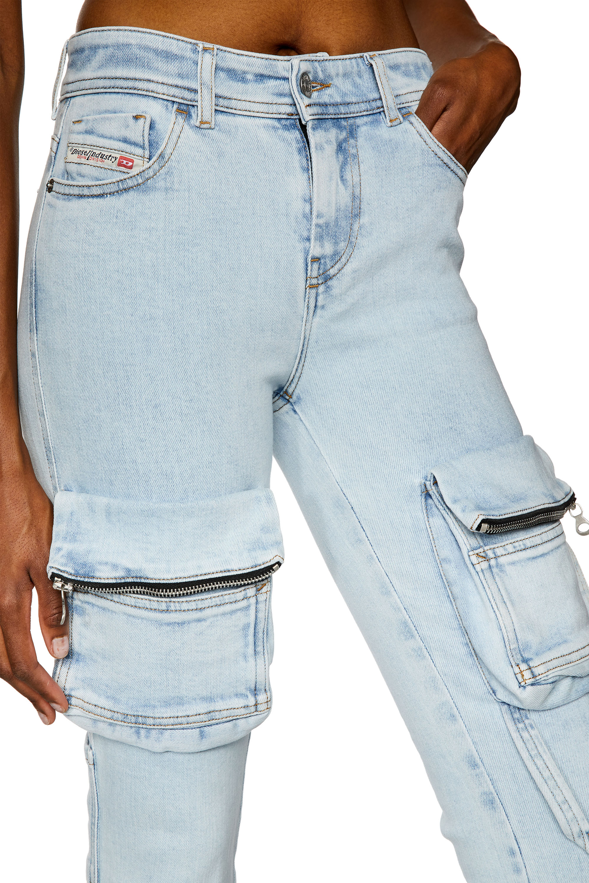 Skinny Jeans 1984 Slandy-High 068FU, Light Blue Diesel - Woman's Skinny Jeans 1984 Slandy-High 068FU, Light Blue - 4