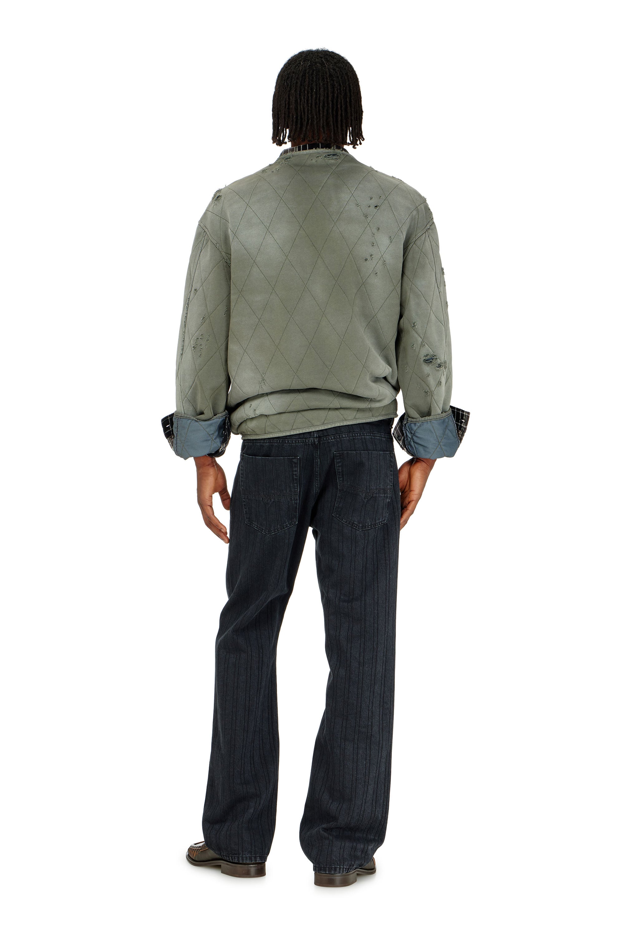 Diesel - Relaxed Jeans 1980 D-Eeper 09Q12 Homme, Noir/Gris fonc&eacute; - Image 3