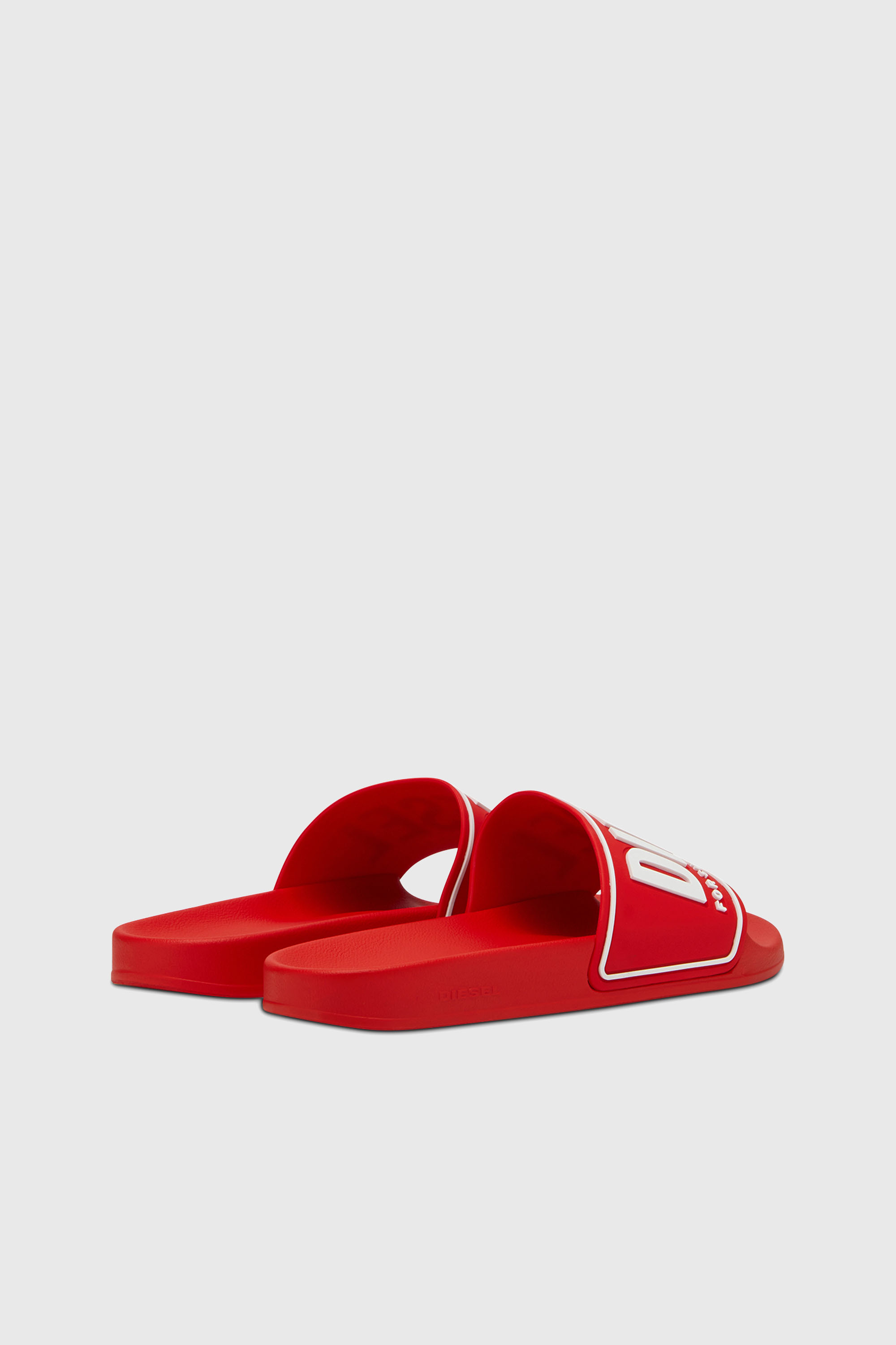 Diesel - SA-MAYEMI CC, Sa-Mayemi-Chanclas con logotipo 3D Hombre in Rojo - 3