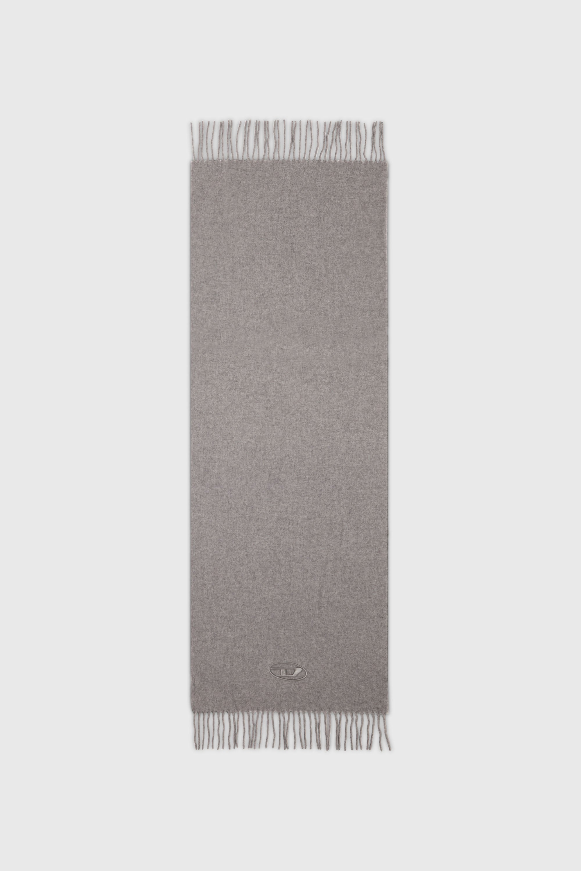Diesel - S-IMON-D-LONG, &Eacute;charpe en m&eacute;lange de laine &agrave; bords frang&eacute;s Mixte in Gris - 2