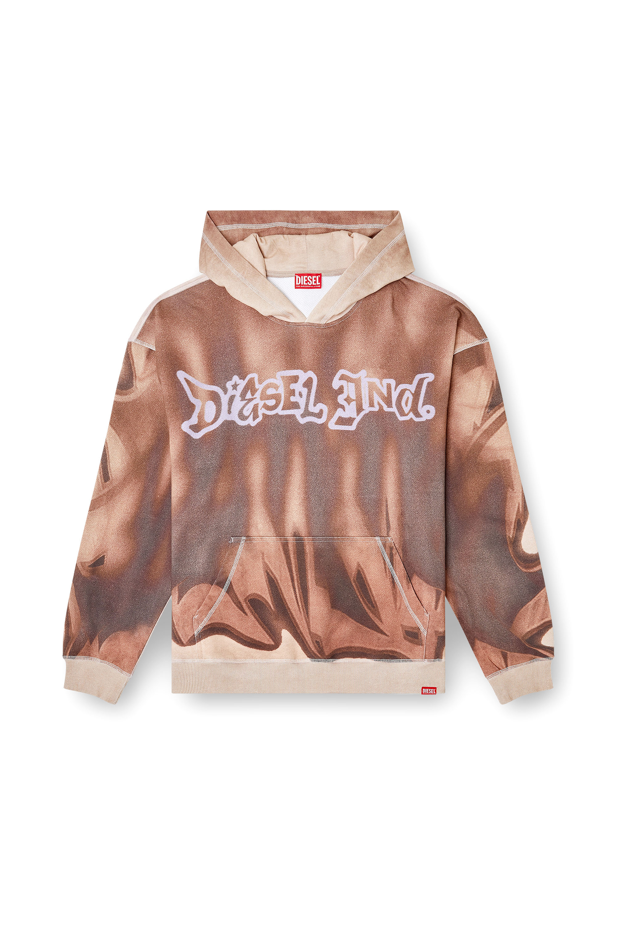 Diesel - S-BOXT-HOOD-SHOW, Male's Hoodie with graffiti print in null - 3