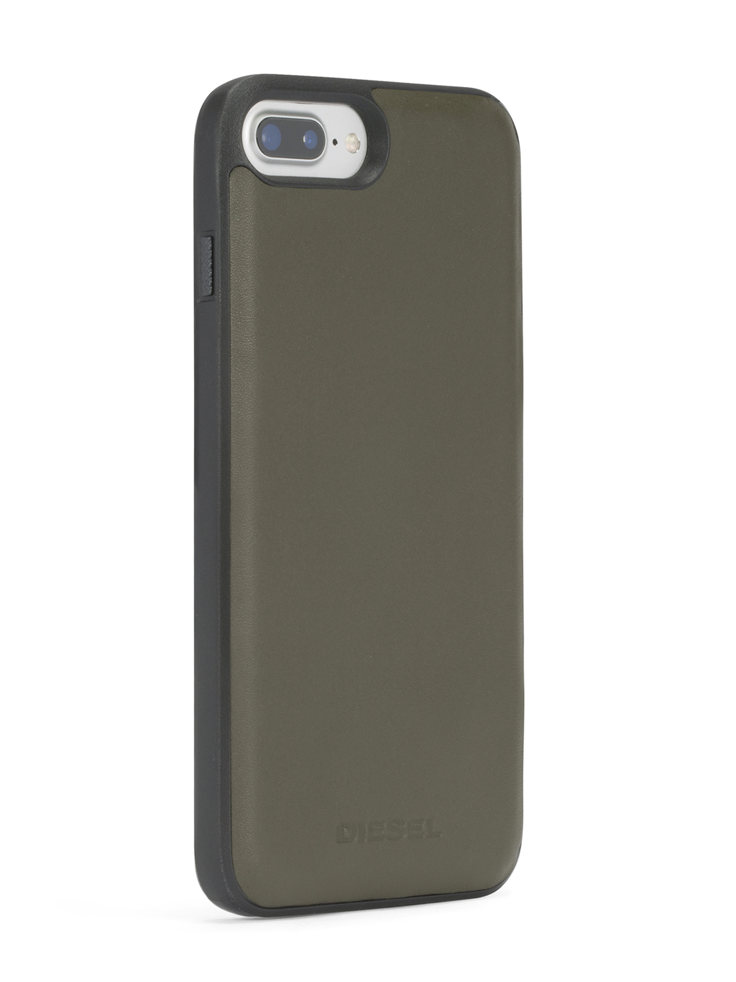 Diesel - OLIVE GREEN LEATHER IPHONE 8 PLUS/7 PLUS/6s PLUS/6 PLUS CASE, Funda de color verde oliva para iPhone 8 Plus/7 Plus/6s Plus/6 Plus Unisex in Verde - 5