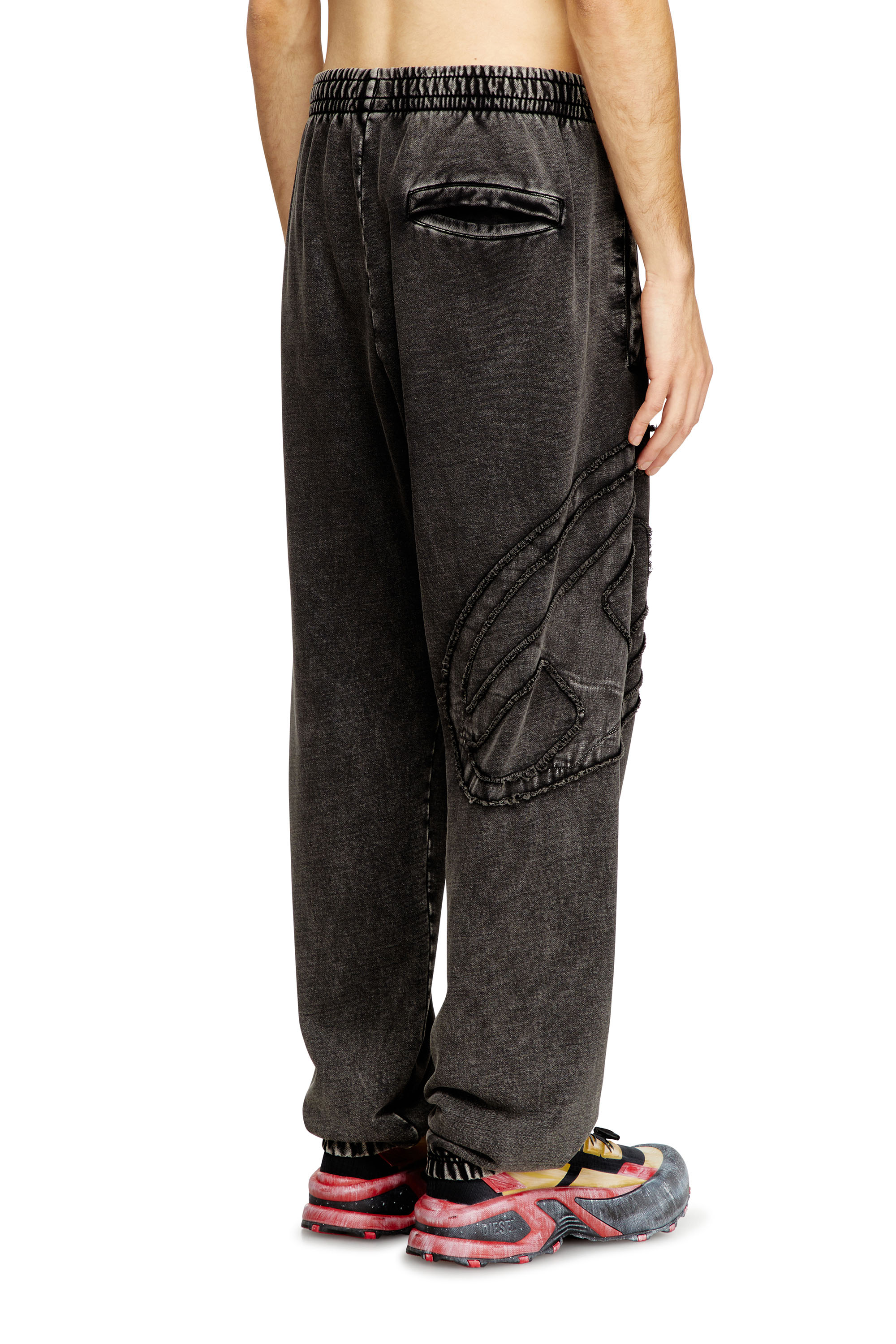 Diesel - P-MARKY-DEN, Male's Organic cotton sweatpants with Oval D patch in null - 4