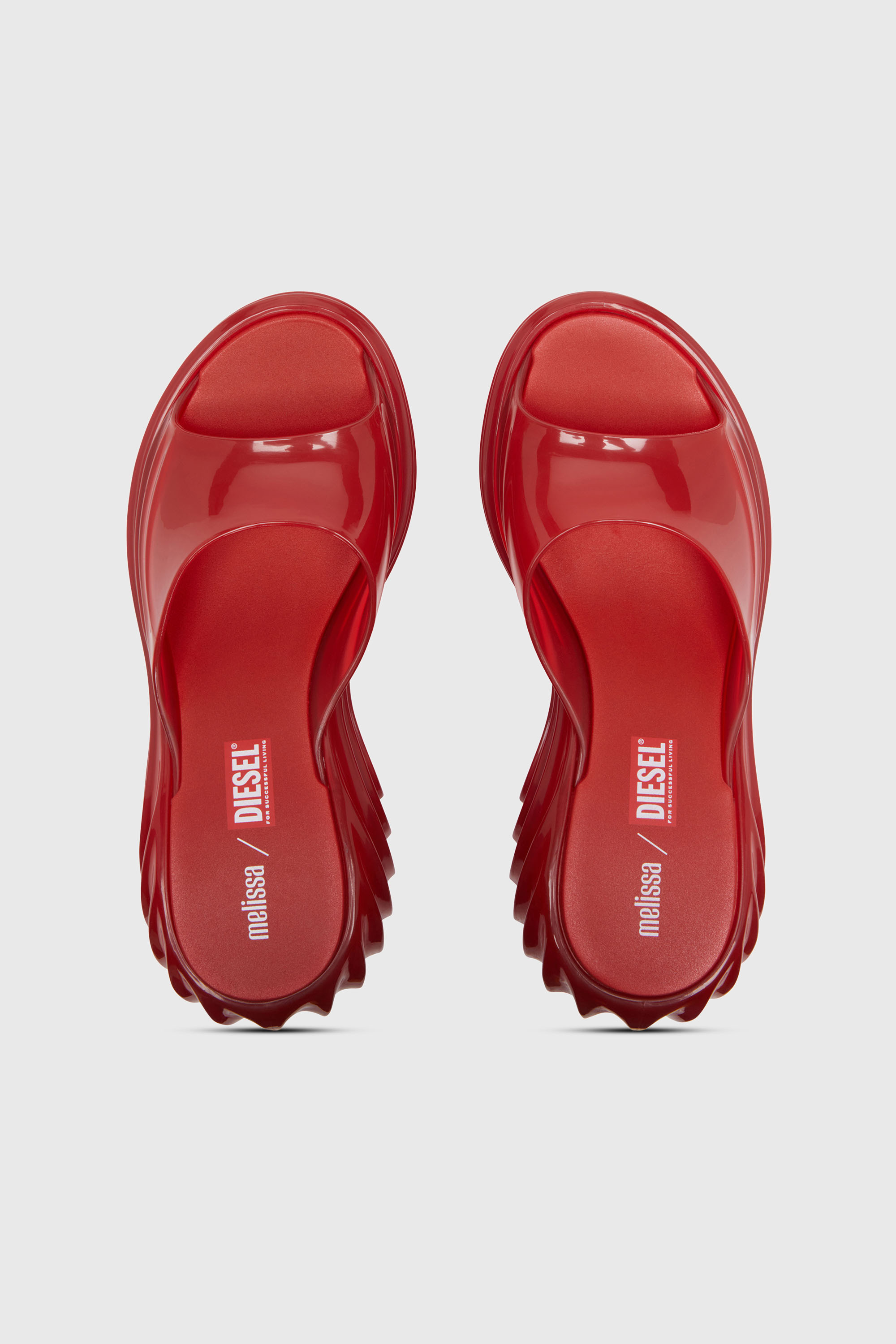 Diesel - MELISSA QUANTUM PLATFORM, Zueco de plataforma en Melflex&reg; Mujer in Rojo - 4