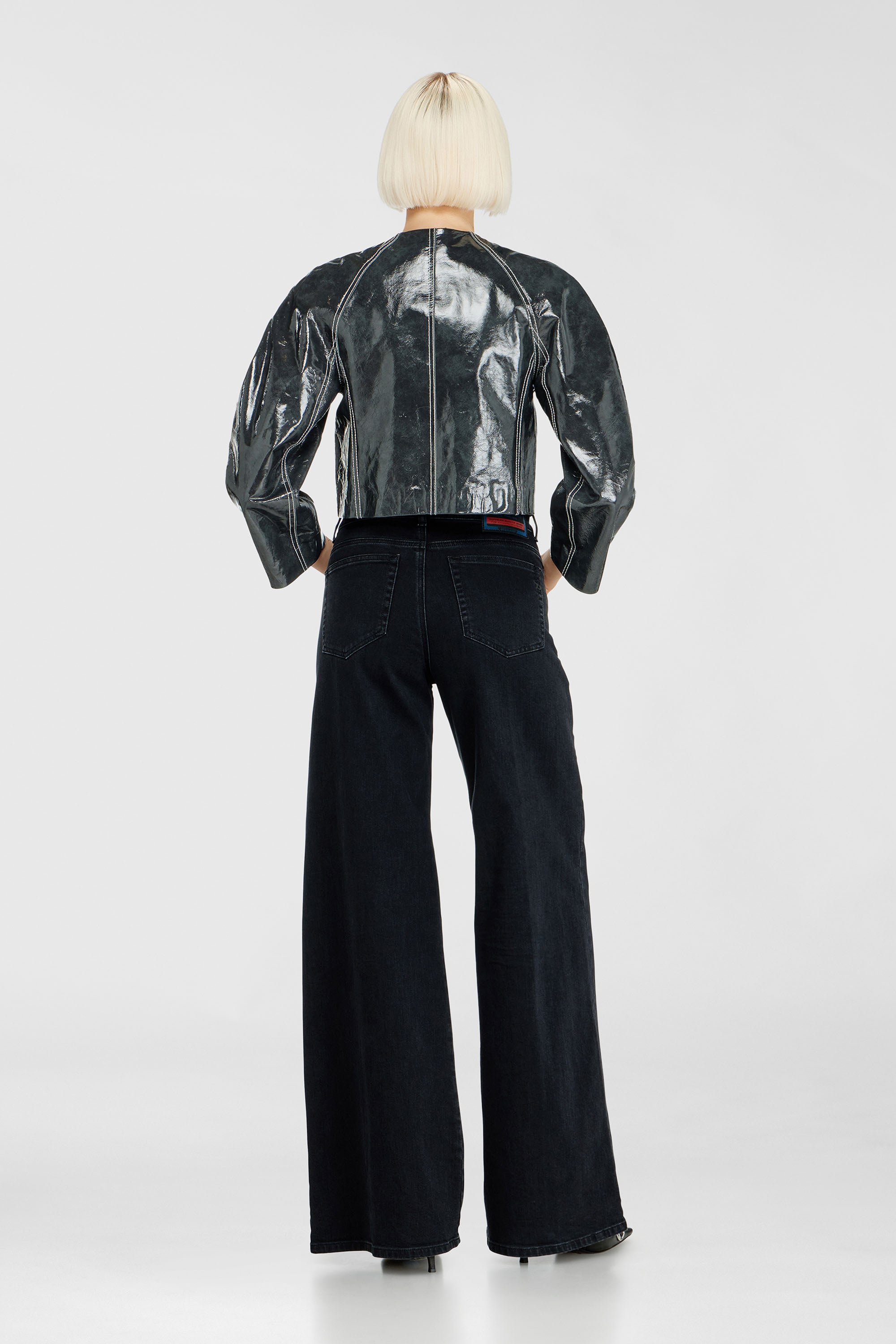 Diesel - Flare Jeans 1978 D-Akemi 09N89 Mujer, Negro/Gris oscuro - 3