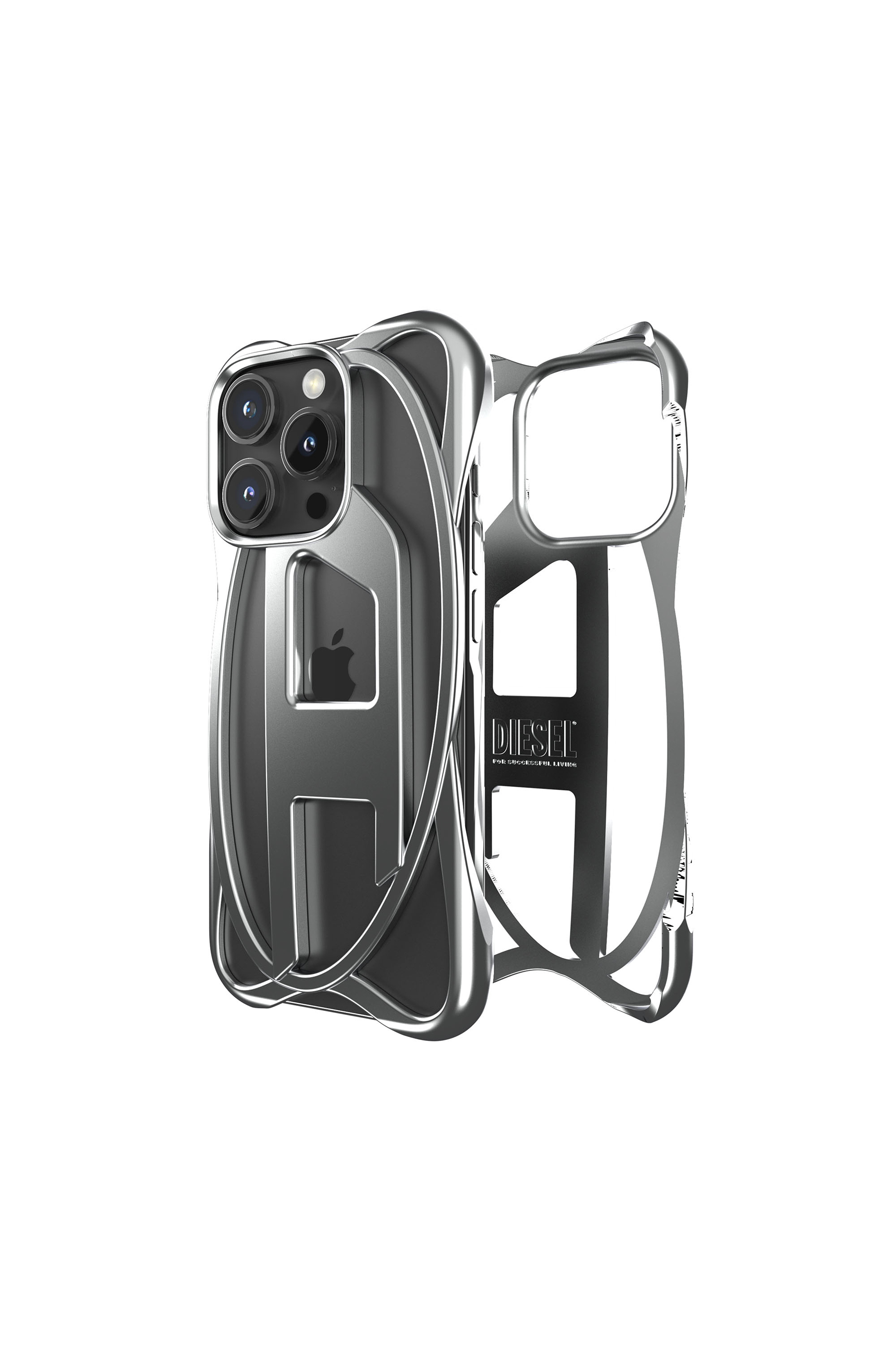 Women's Oval D Frame Case for iP 16 Pro | Grey | Diesel