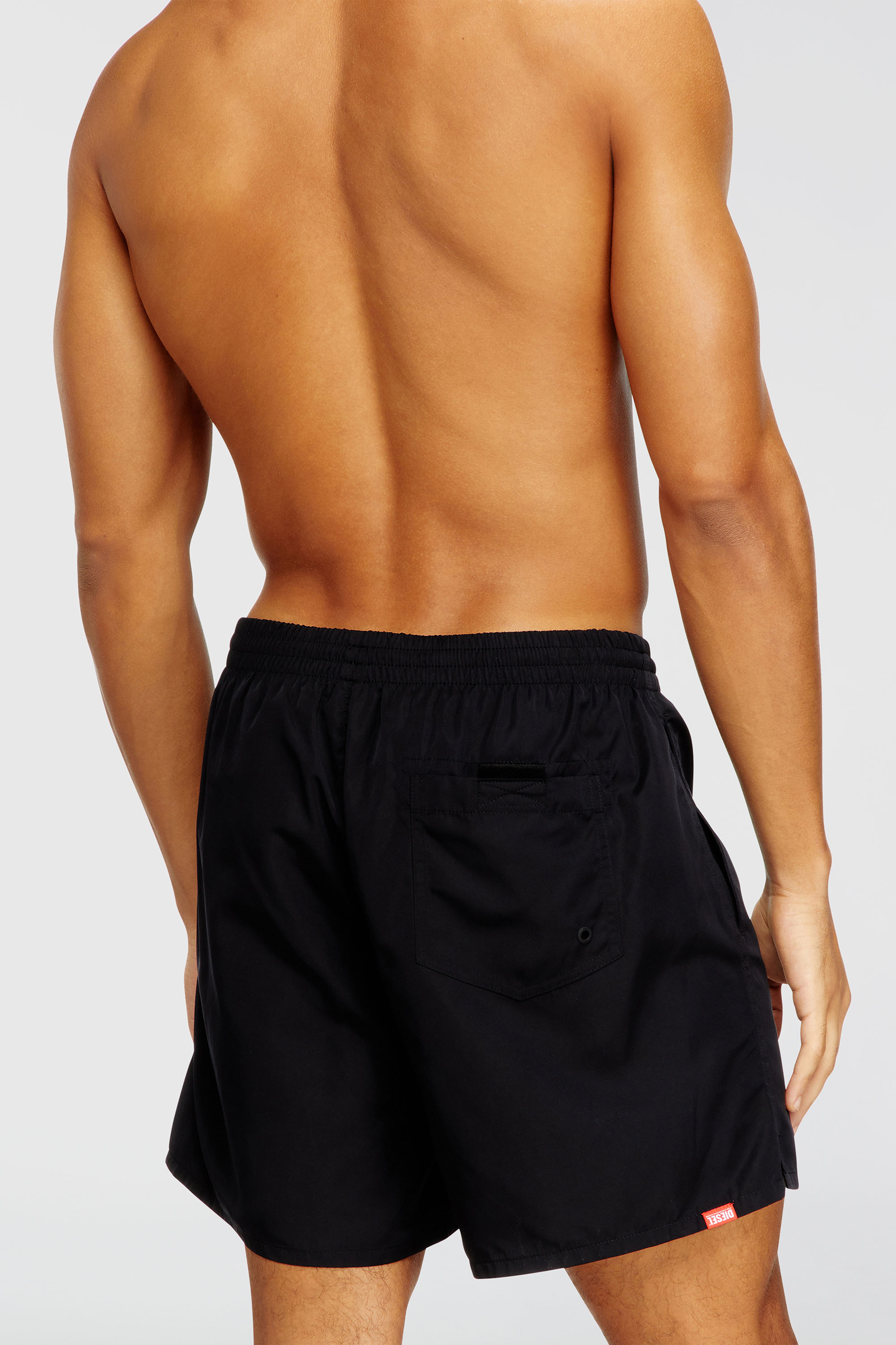 Diesel - SOCCER-41-D-CORE, Male's Swim shorts with oversized logo print in Black - 3