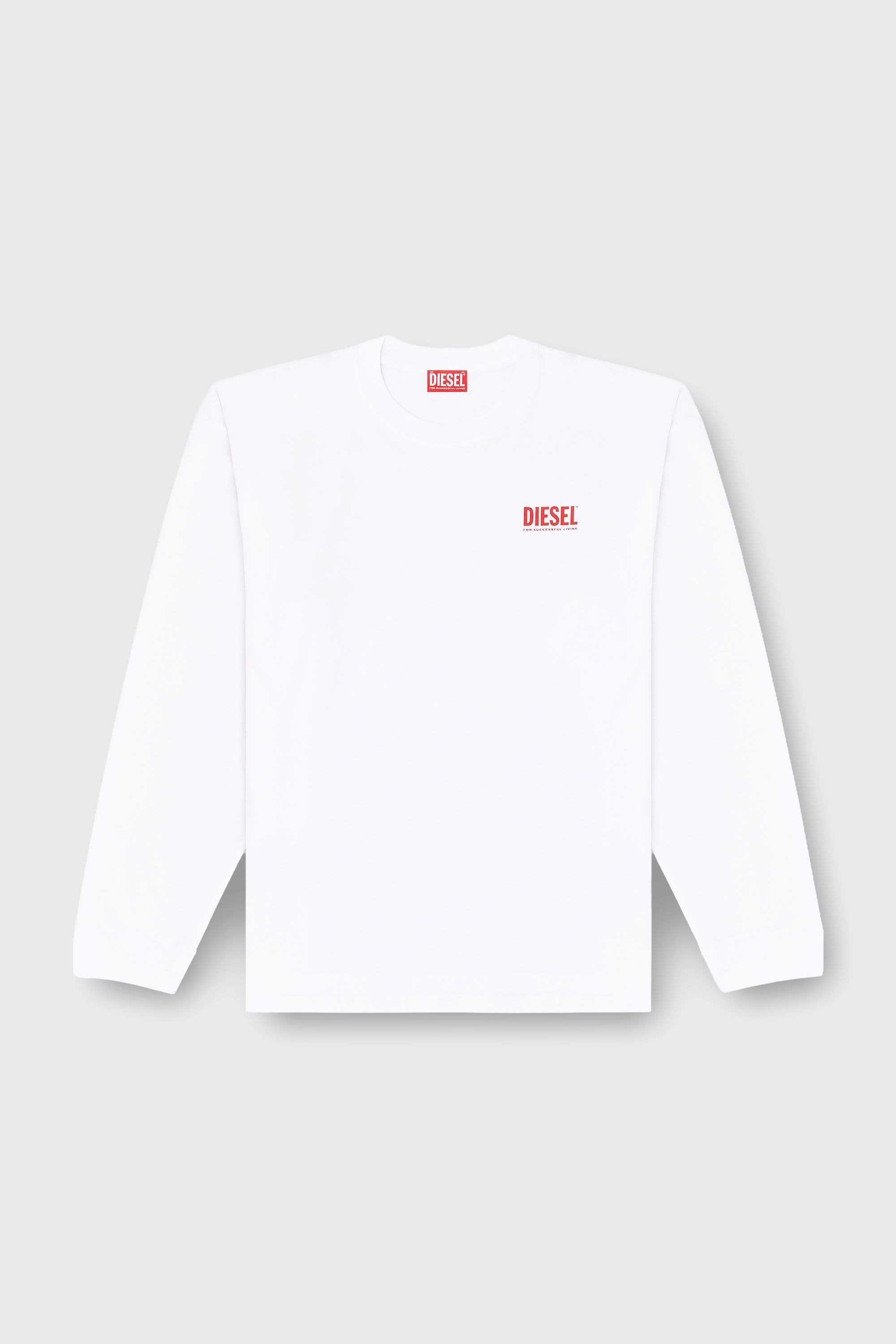 Diesel - T-BOXT-LS-BISK, Man's Relaxed long-sleeve T-shirt with Biscotto logo in White - 2
