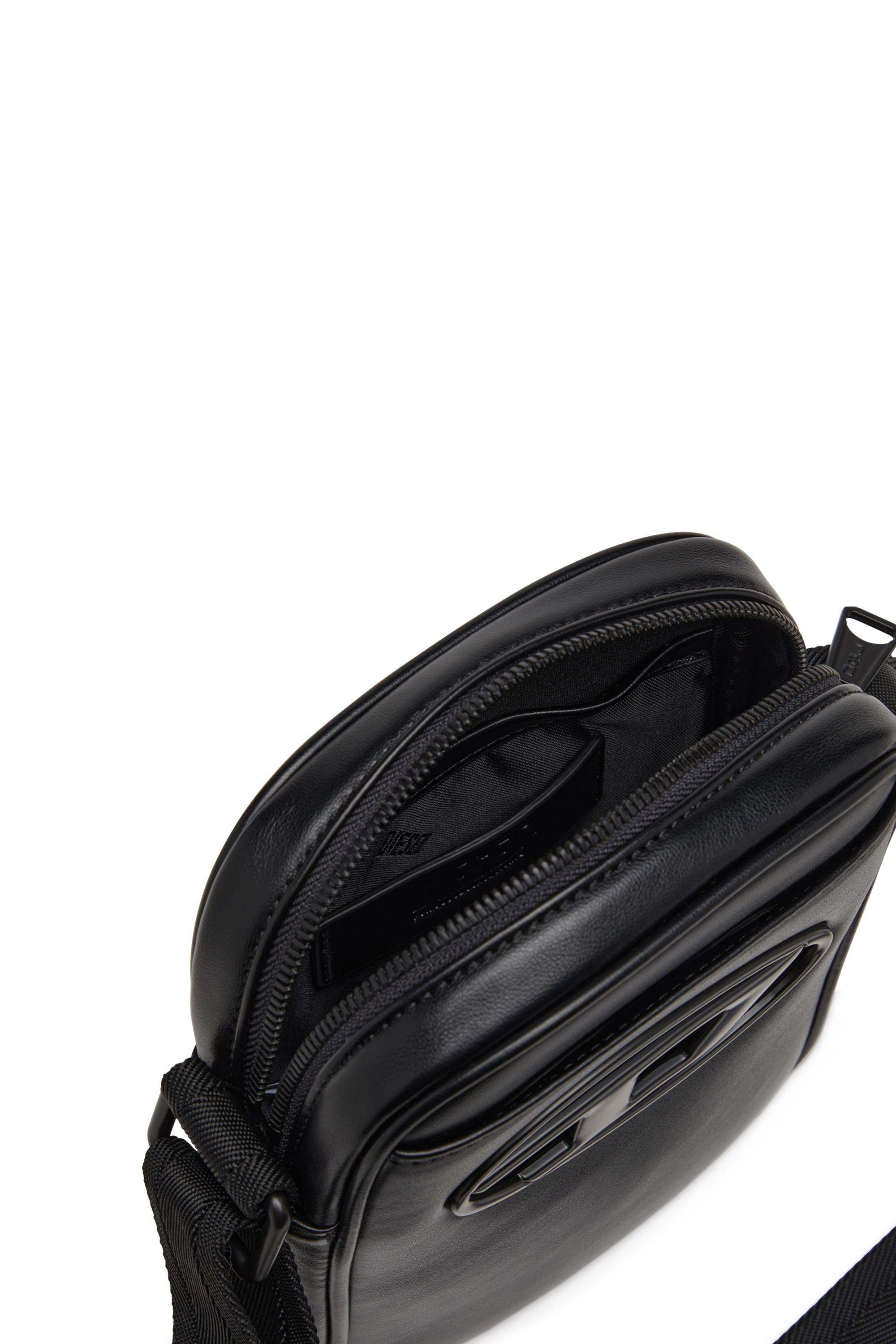 Diesel - HOLI-D CROSSBODY, Man's Holi-D-Crossbody bag in PU and neoprene in Black - 3
