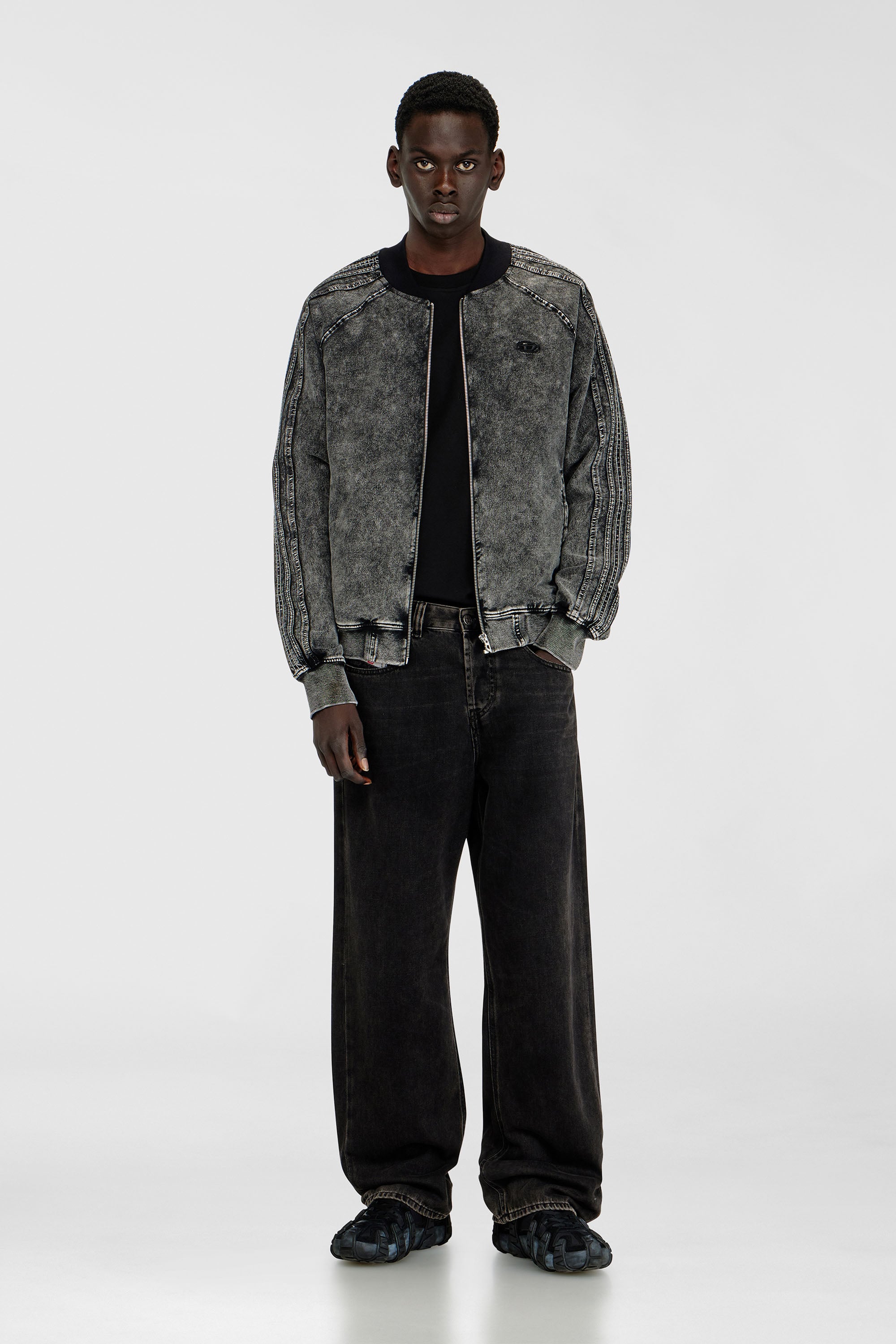 Diesel - Man's Relaxed Jeans 2001 D-Macro 09I35, Black/Dark grey - 1