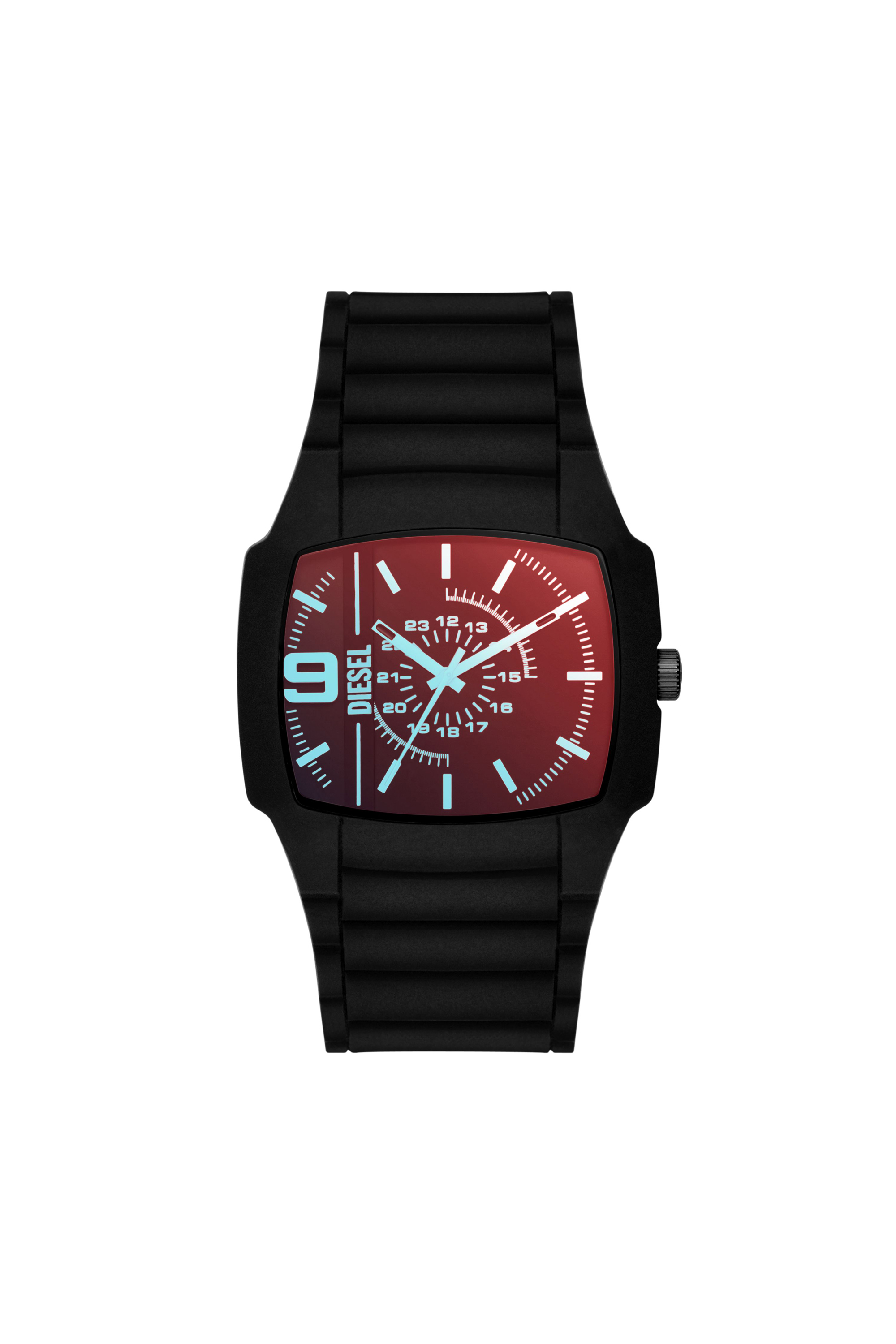Diesel - DZ2166, Man's Cliffhanger 2.0 Black Silicone Watch in Black - 1