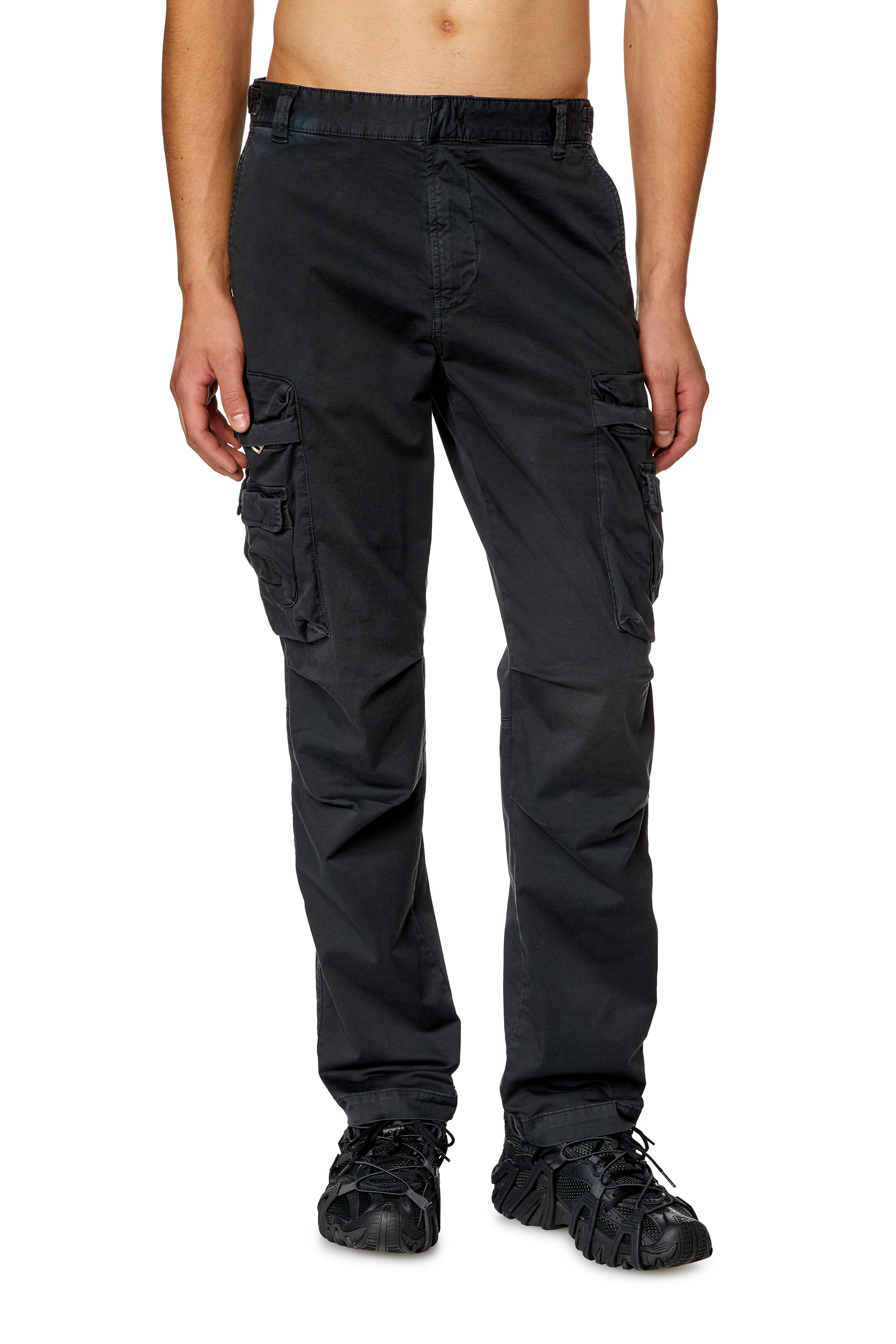 k*n様 comoli fade black wide cargo pants Comoli Fade Black Knee-Tucked Pants – Neighbour