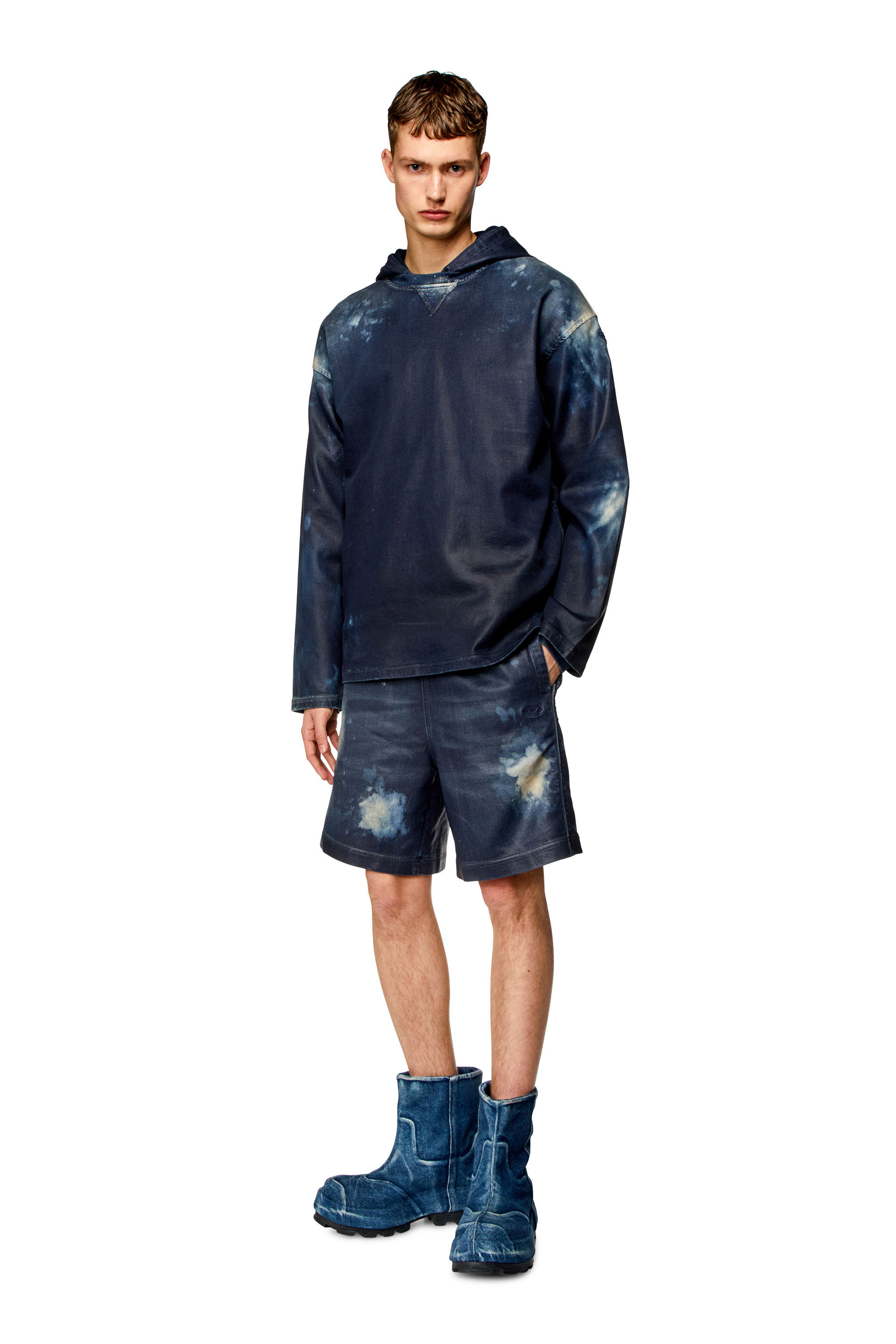 Pantalones cortos en Track Denim recubierto