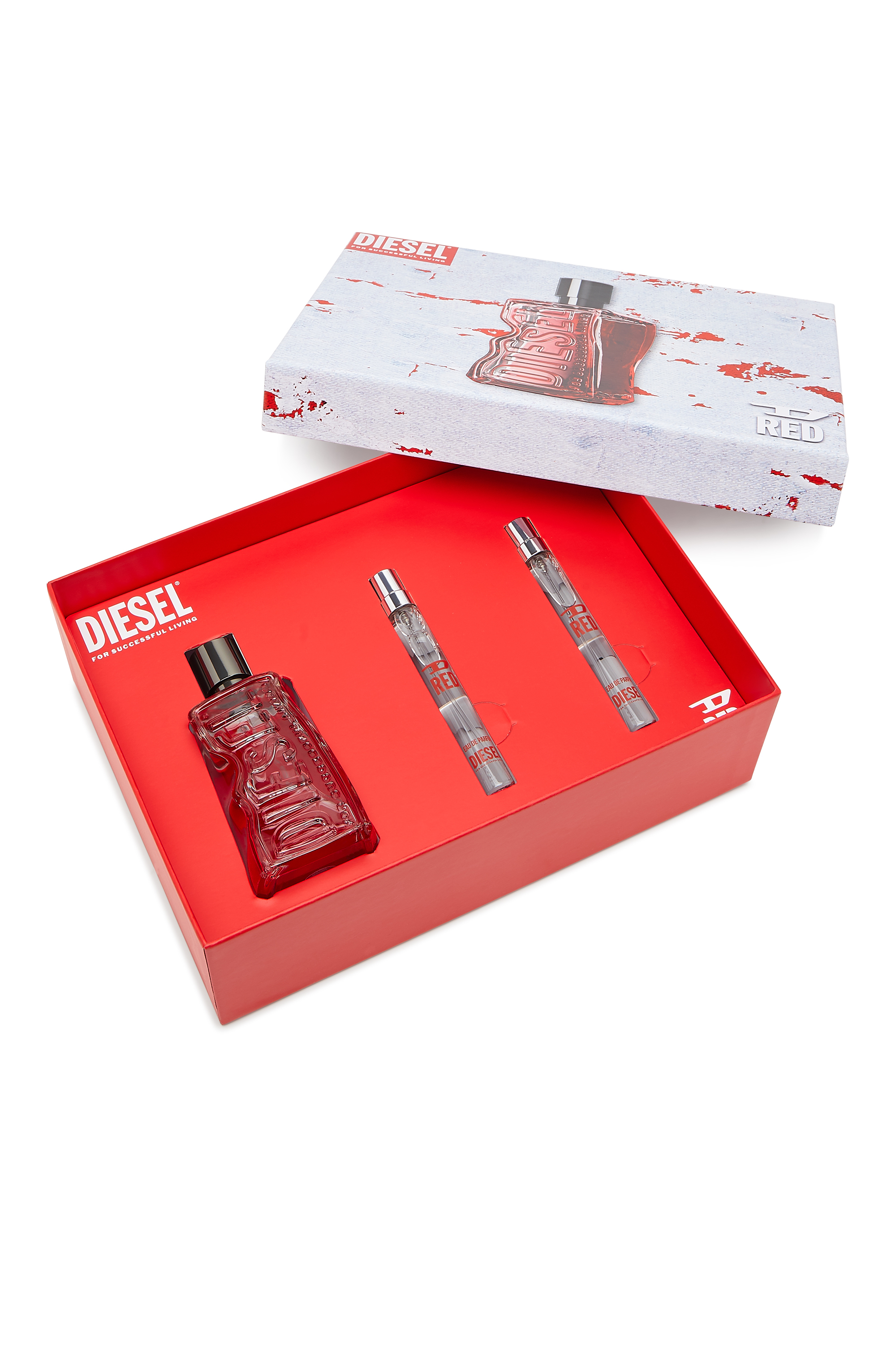 Diesel - D RED EDP 100 ML & 10 ML &10 ML SPRING SET 25 LF576600, Man's D Red gift set in Red - 2