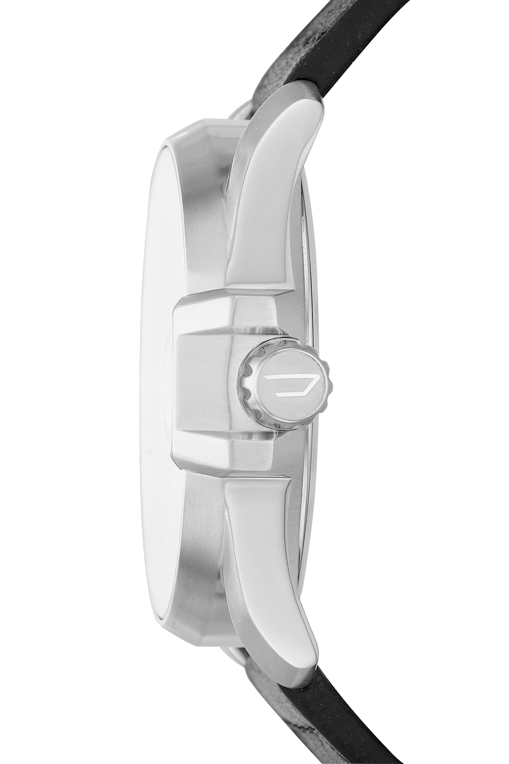 DZ1862 Man: MS9 Chrono black watch with leather strap, 44 mm | Diesel