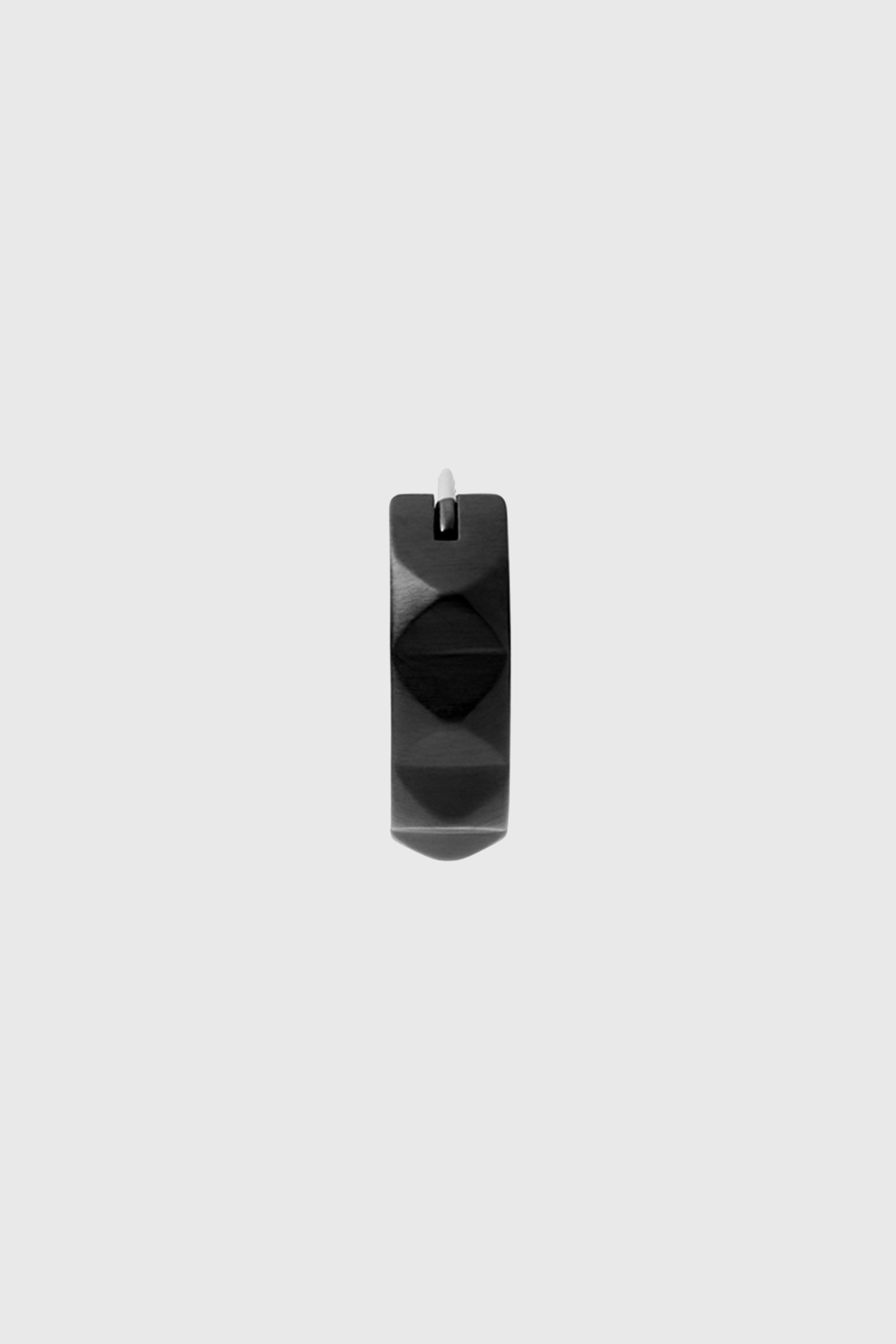 Diesel - DX1273, Man's Black stainless steel studded huggie earring in Black - 2
