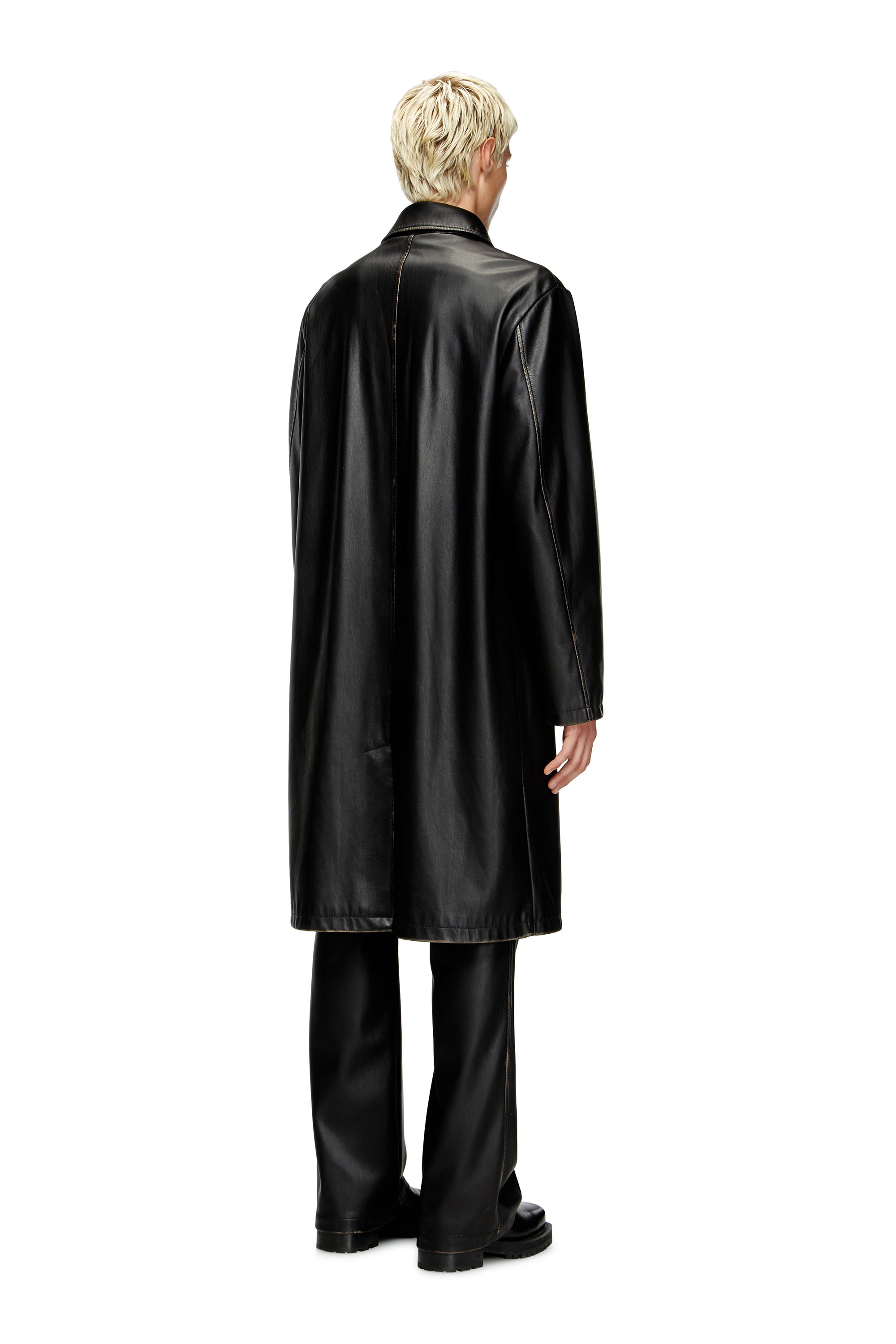 Diesel - J-RIVERS, Sobretodo desgastado con forro de franela Hombre in Negro - 5