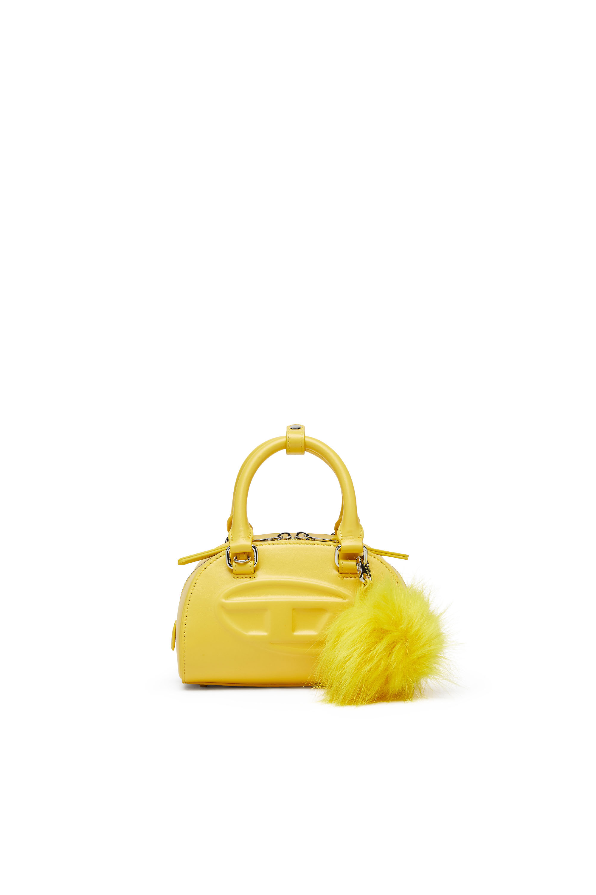 Diesel - 1DR DOME CROSSBODY, Mini sac bowling en cuir nappa Femme in Jaune - 1