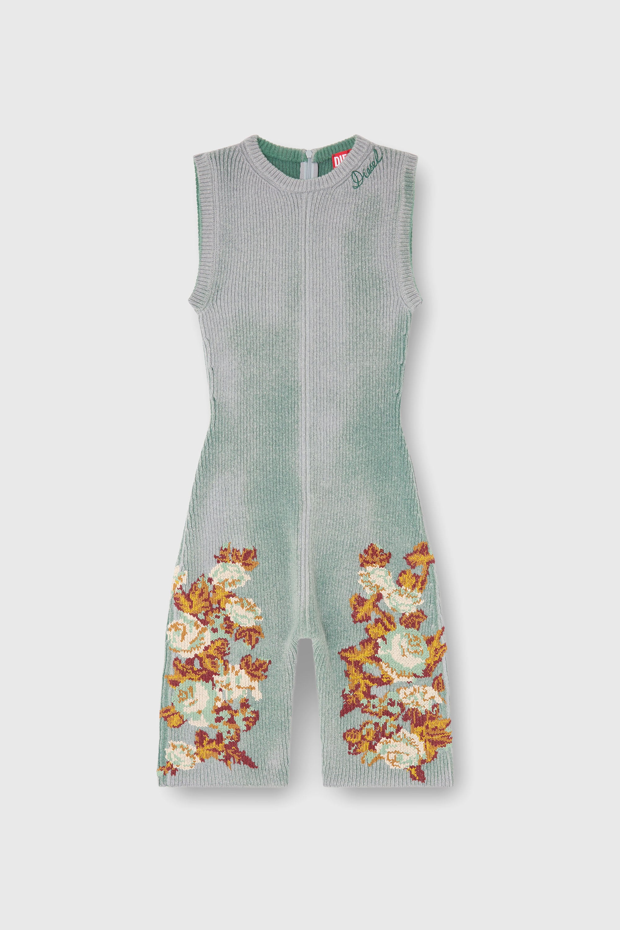 Diesel - M-RAREM, Female's Knitted playsuit with floral motif in null - 2