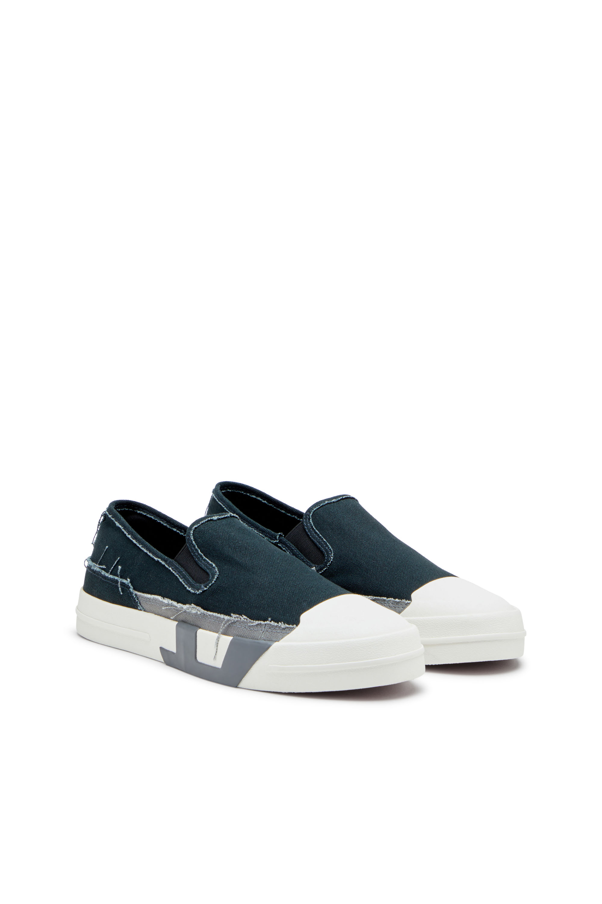 Diesel - S-D-VERSE SO, S-D-Verse-Sneakers sans lacets en toile effilochée Homme in Polychrome - 2