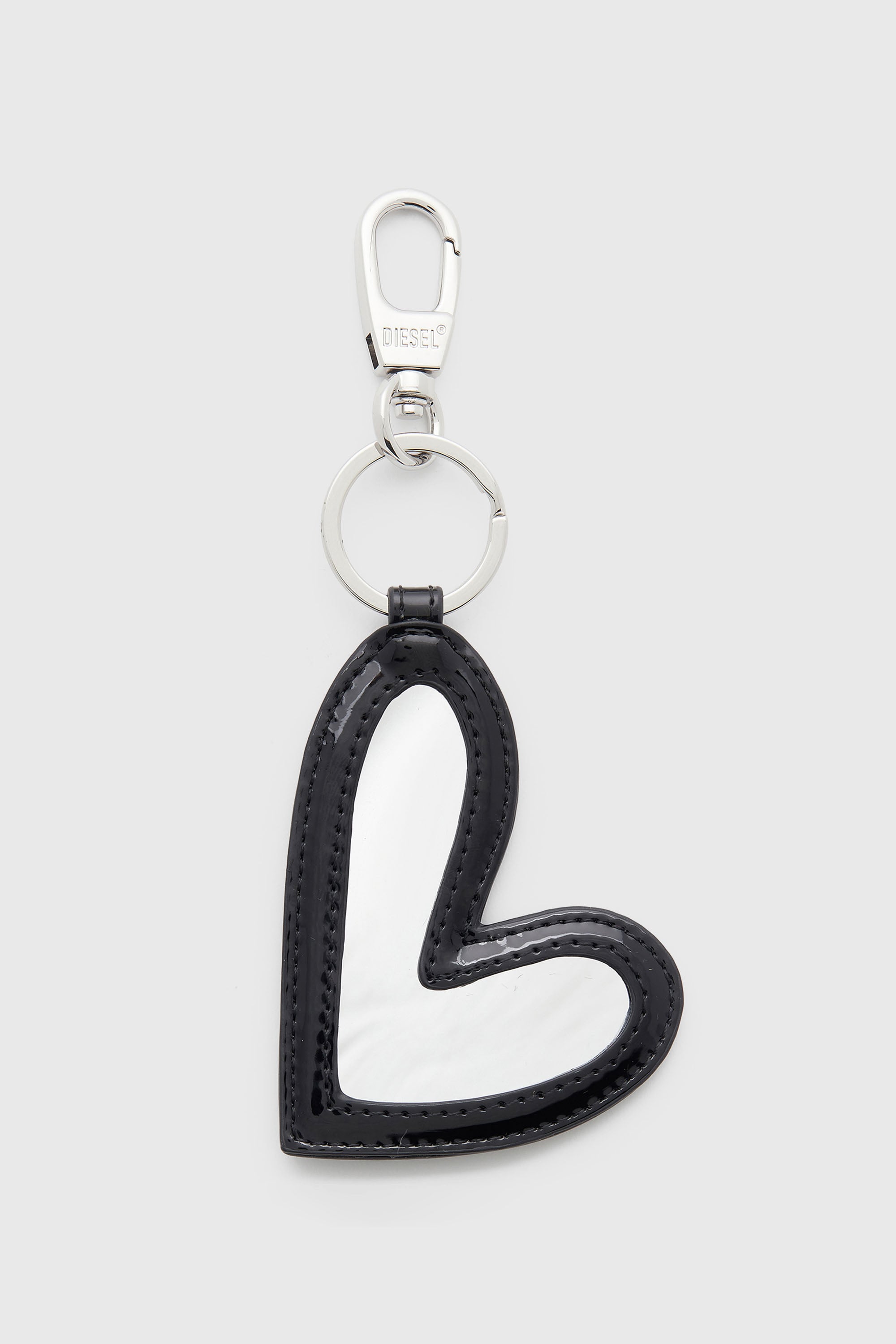 Diesel - PLAY HEART MIRROR, Female's Hear-shape charm with glossy finish in Black - 2