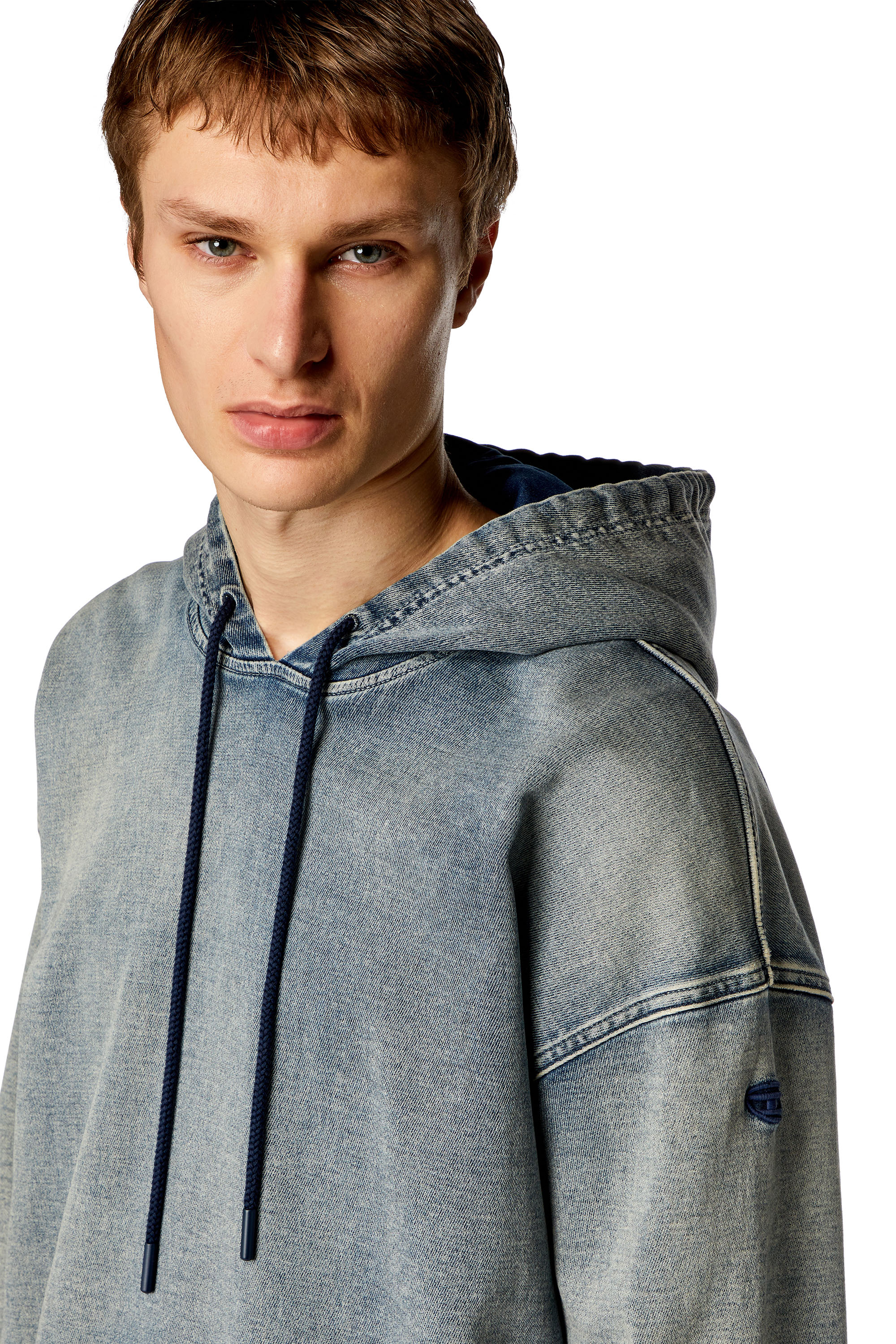 Men's Sweatshirt in Track Denim | Blue | Diesel