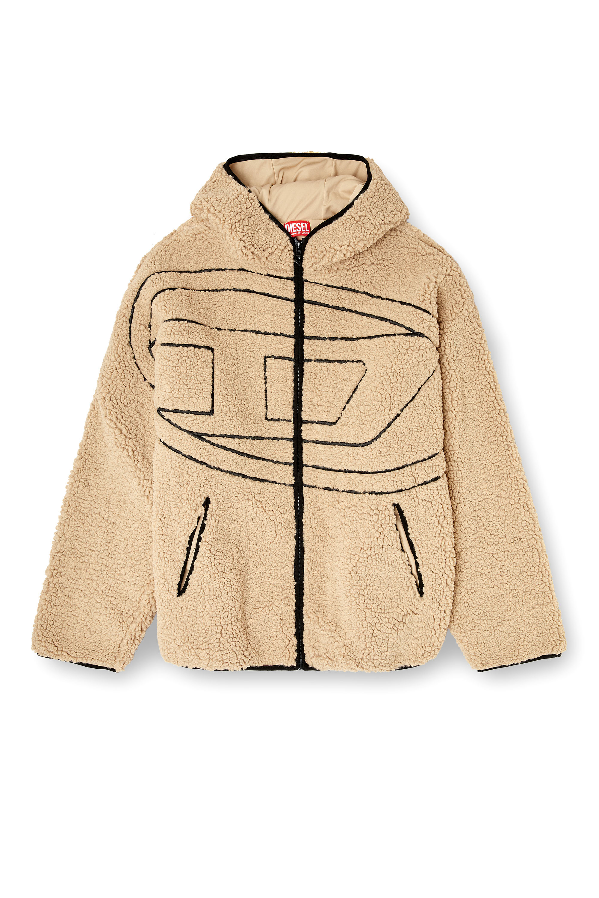 Diesel - S-ZAT, Male's Teddy hoodie sweatshirt in null - 3