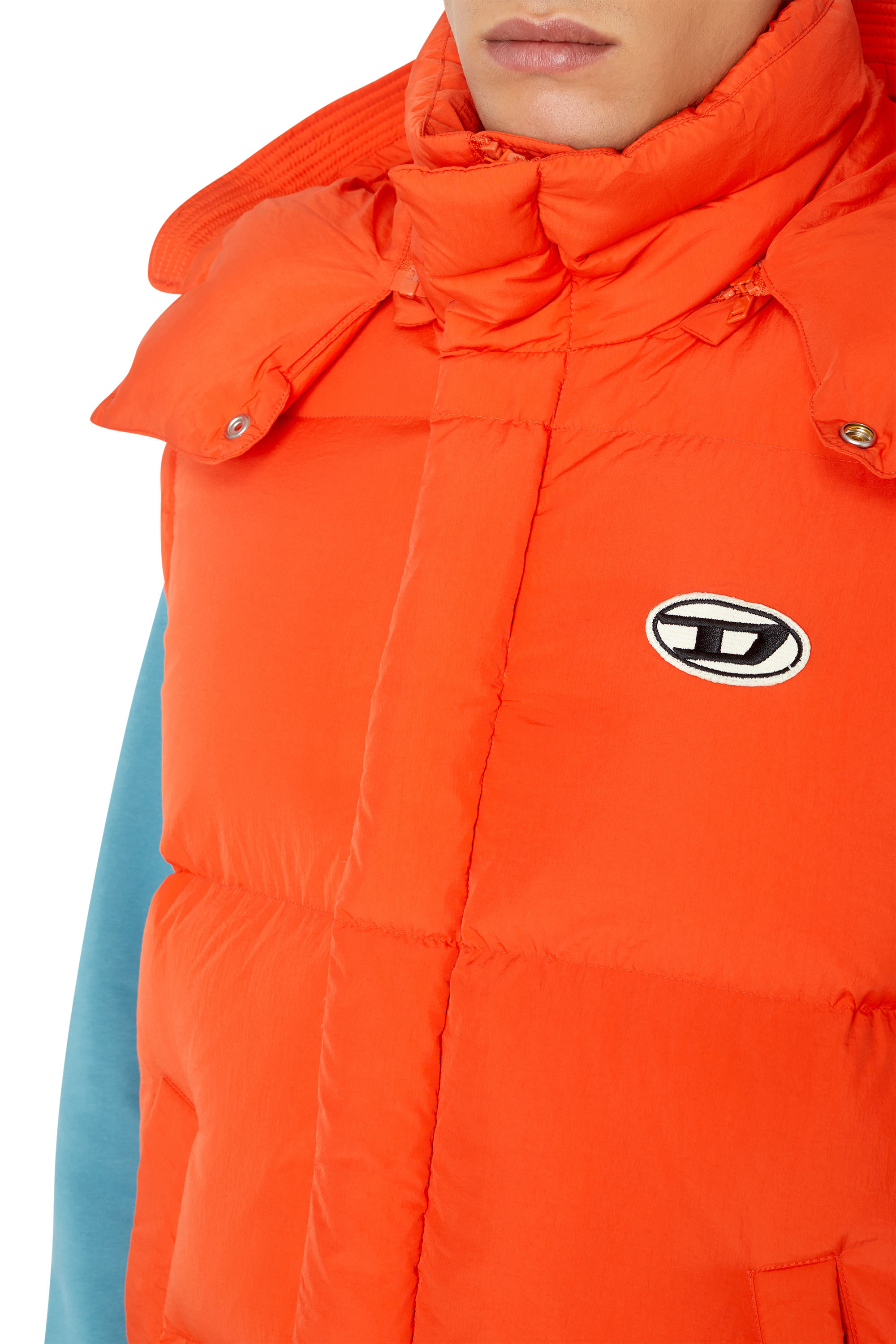 Diesel - W-ROLF-SL-NW, Veste real down en duvet Polygiene ViralOff&reg; Homme in Orange - 4