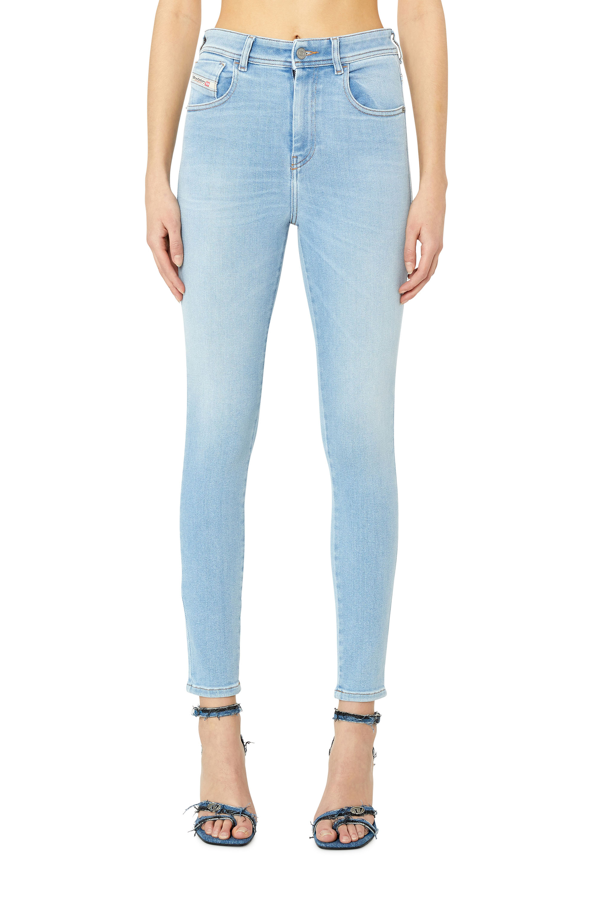 Diesel - Super skinny Jeans 1984 Slandy-High 09E76, Woman's Super skinny Jeans - 1984 Slandy-High in Light Blue - 3