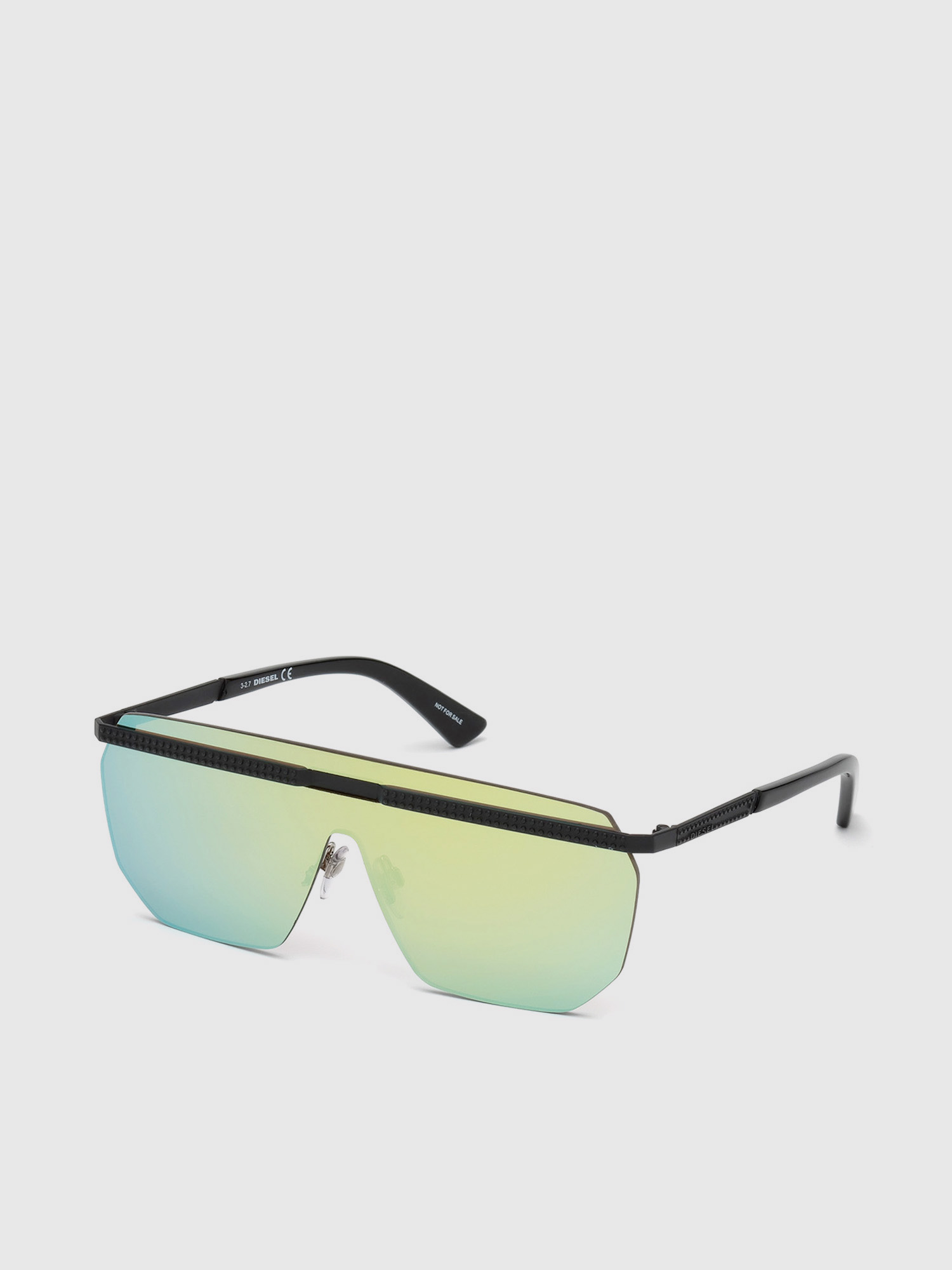 Diesel - DL0259, Unisex's Unisex wraparound with lens in raw-cut nylon in Green - 2