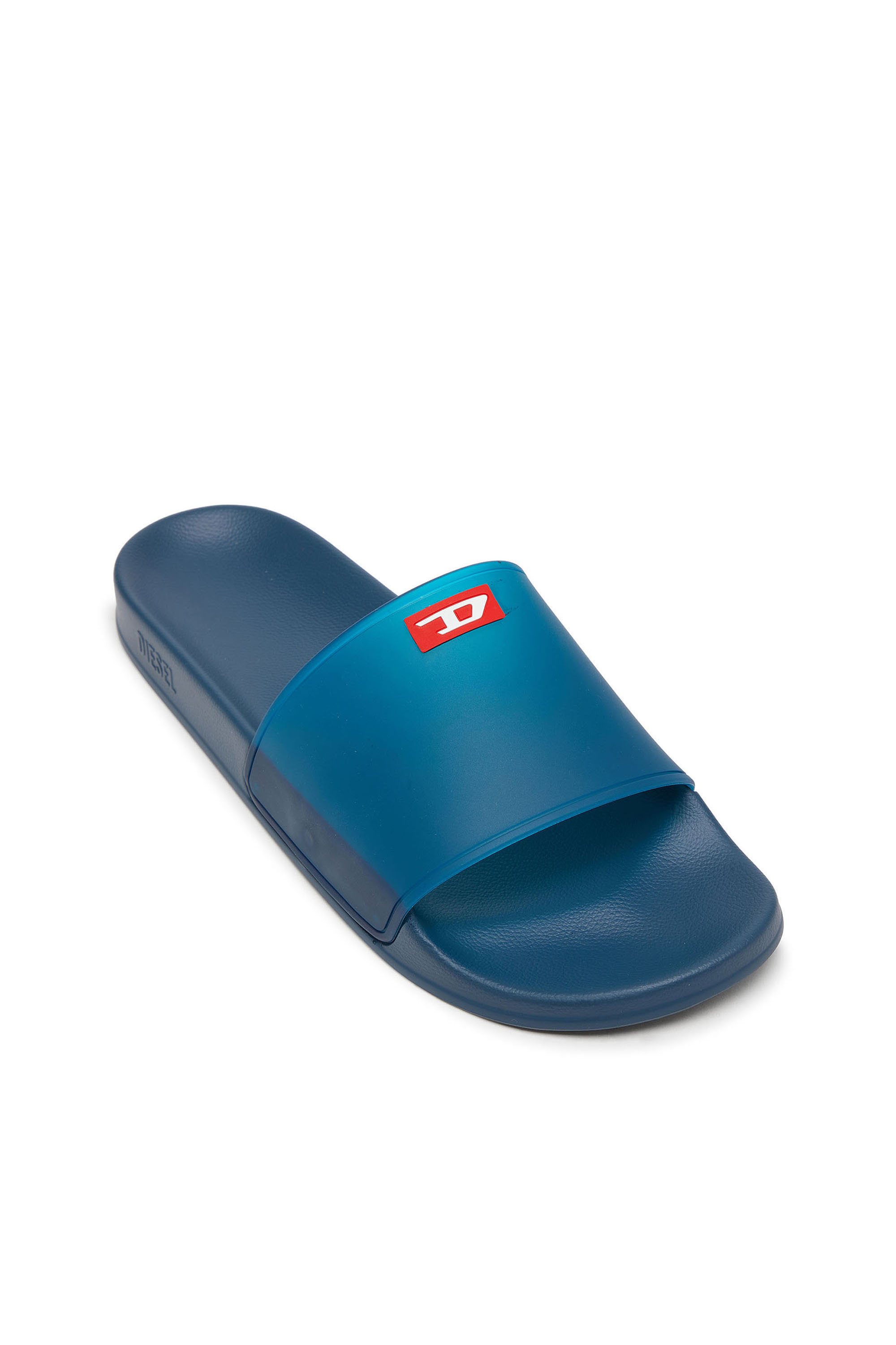 Diesel - SA-SWIM, Man's Sa-Swim - Rubber slides with transparent upper in Blue - 6