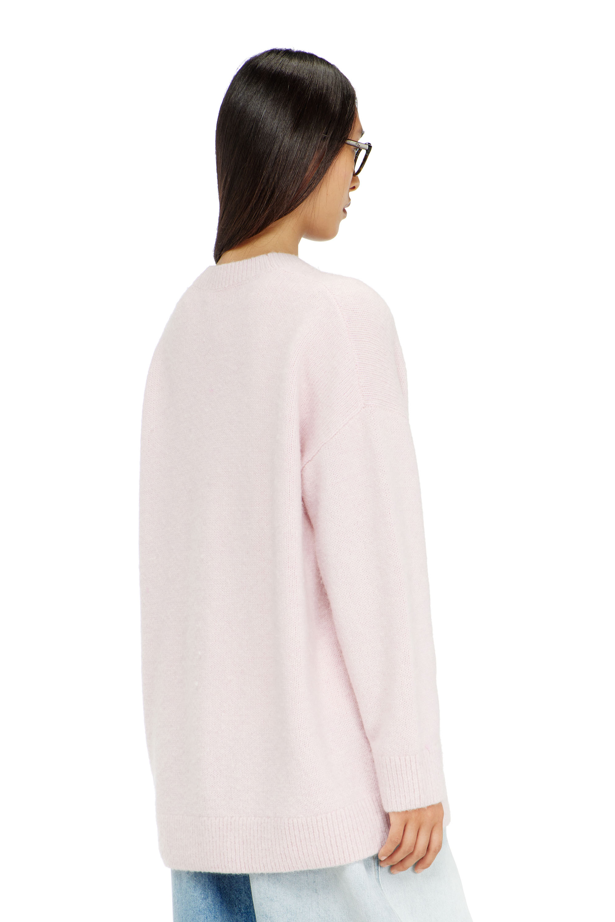 Diesel - M-AREELA, C&aacute;rdigan de mezcla de lana y alpaca Mujer in Rosa - 4