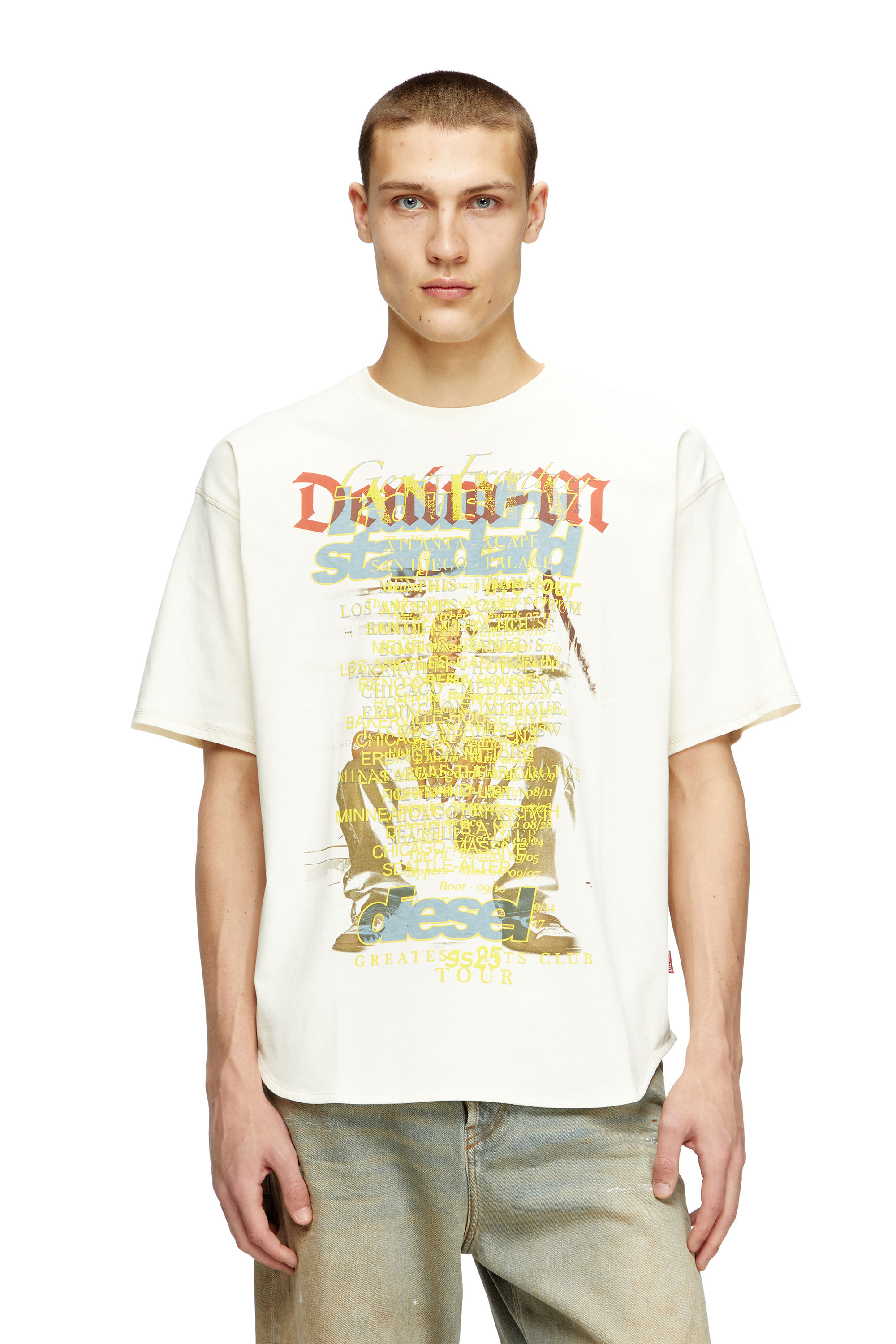 Diesel - T-BIX-AA, T-shirt avec imprimé paroles Mixte in Blanc - 3
