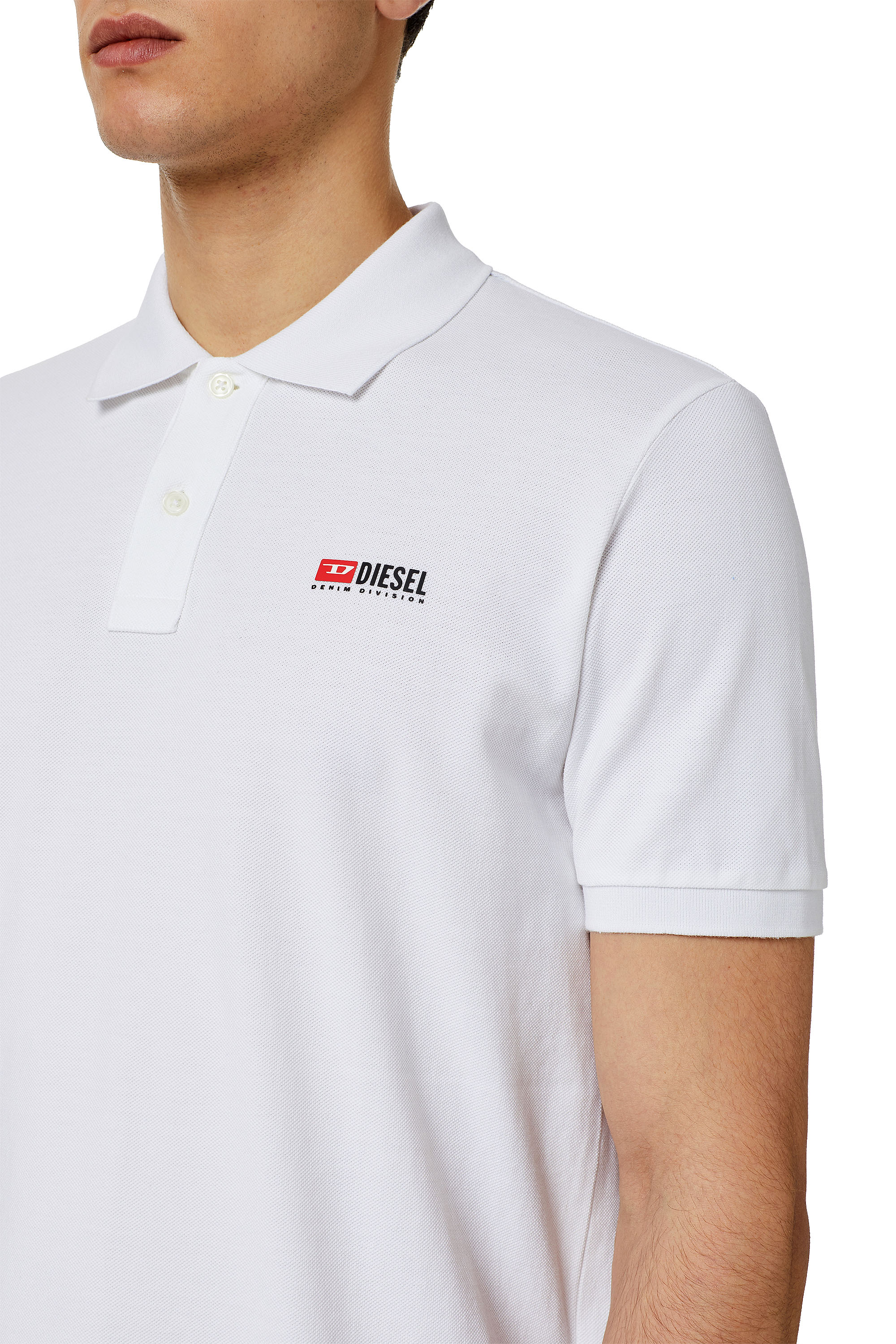 T-SMITH-DIV Polo shirt with 3D logo | White | Diesel