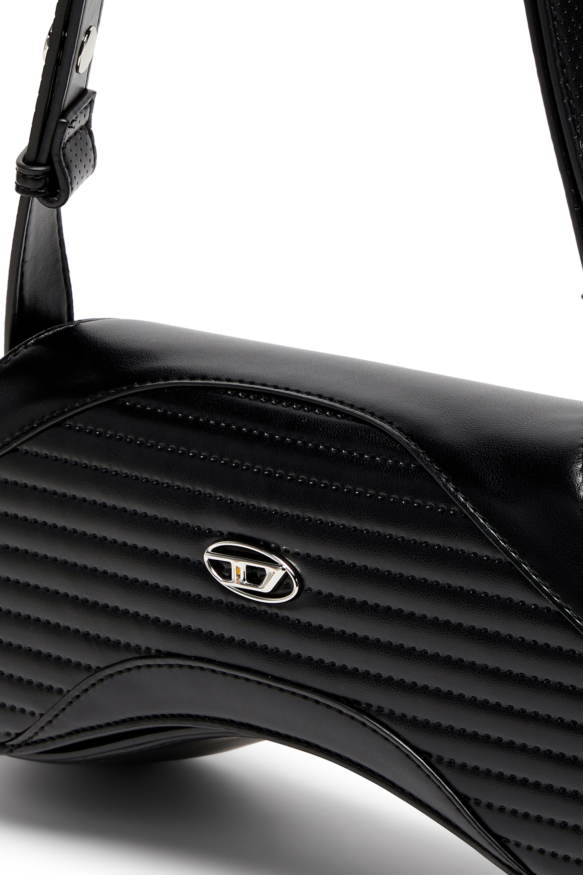 Diesel - PLAY CROSSBODY, Play - Bolso bandolera en PU acolchado perforado Mujer in Negro - 5