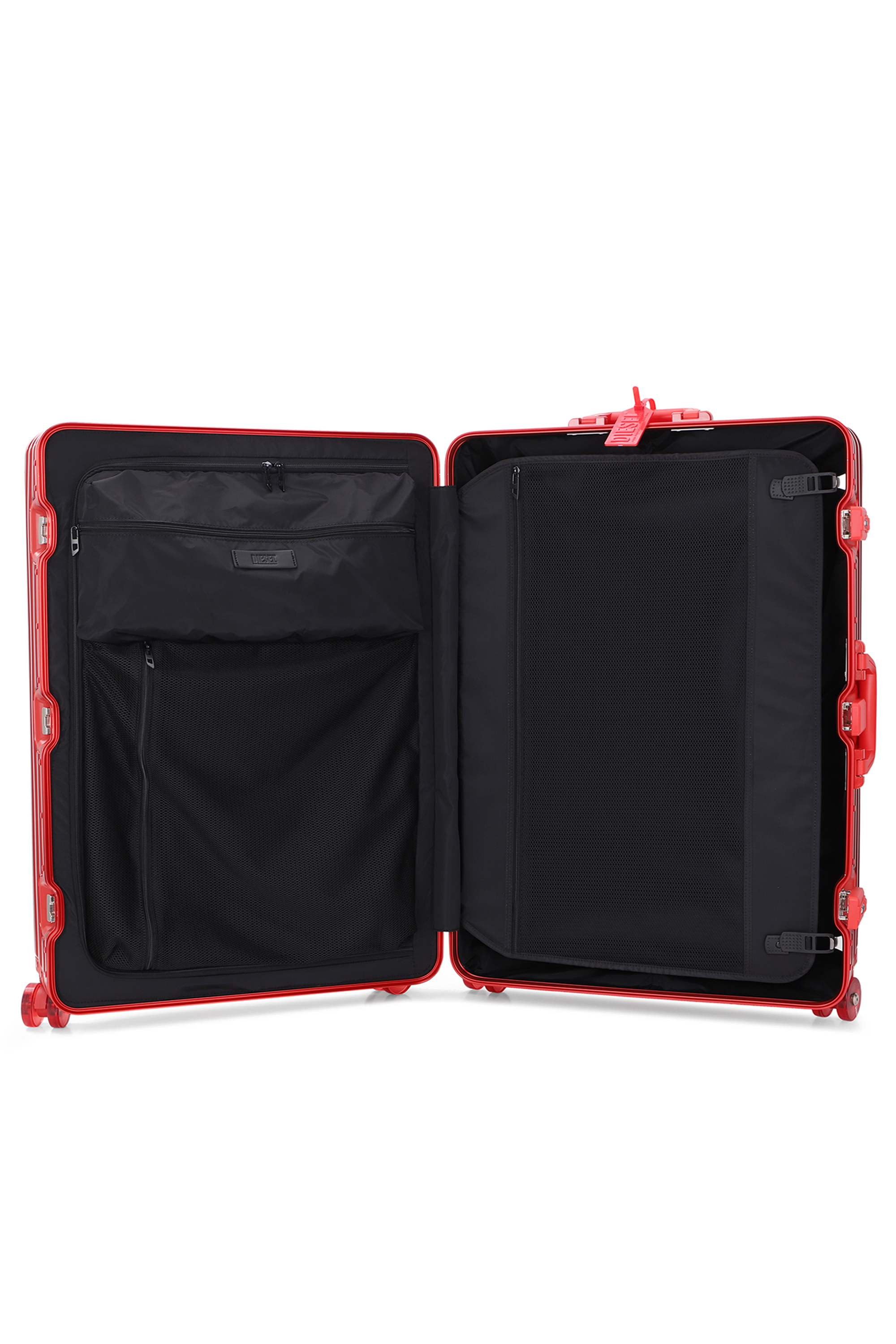 Diesel - DIESEL ALUMINUM TROLLEY- DSL002, Maleta de aluminio tama&ntilde;o L Unisex in Rojo - 4
