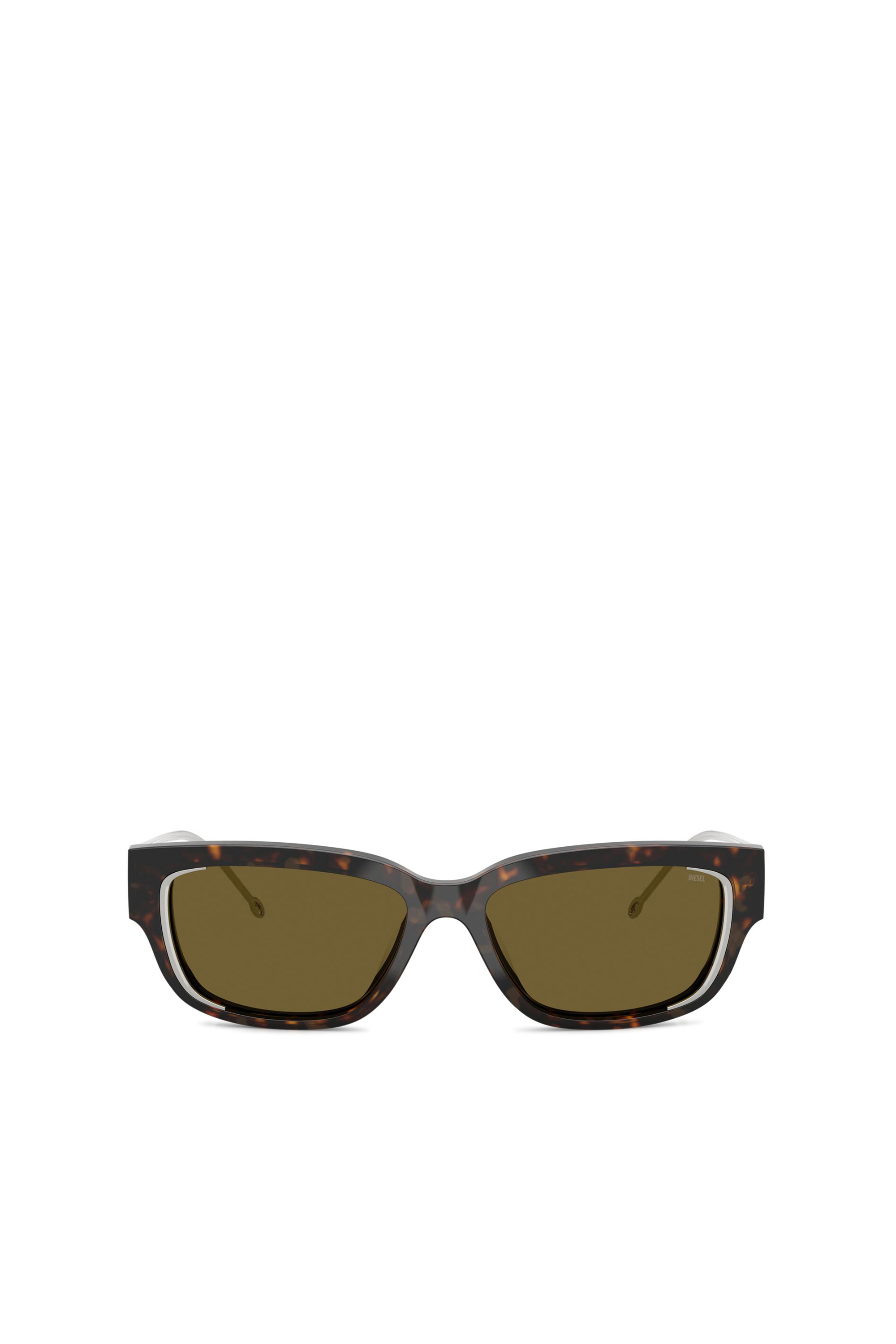 Diesel - 0DL2002 SIZE 56, Unisex's Rectangle sunglasses in Brown - 2