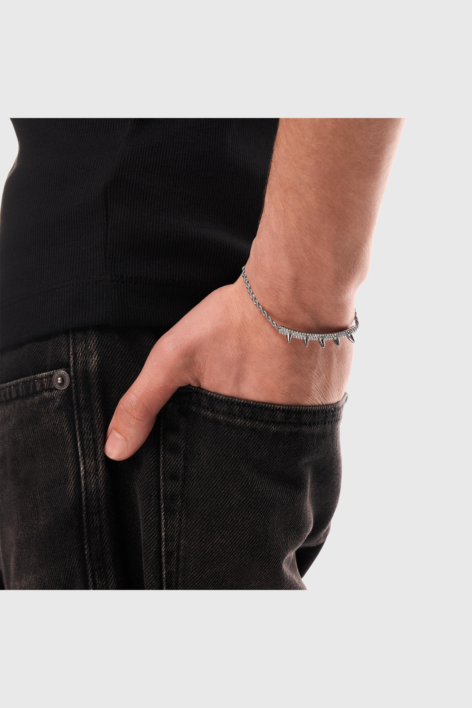 Diesel - DX1725040, Pulsera ID de acero inoxidable Unisex in Plateado - 6