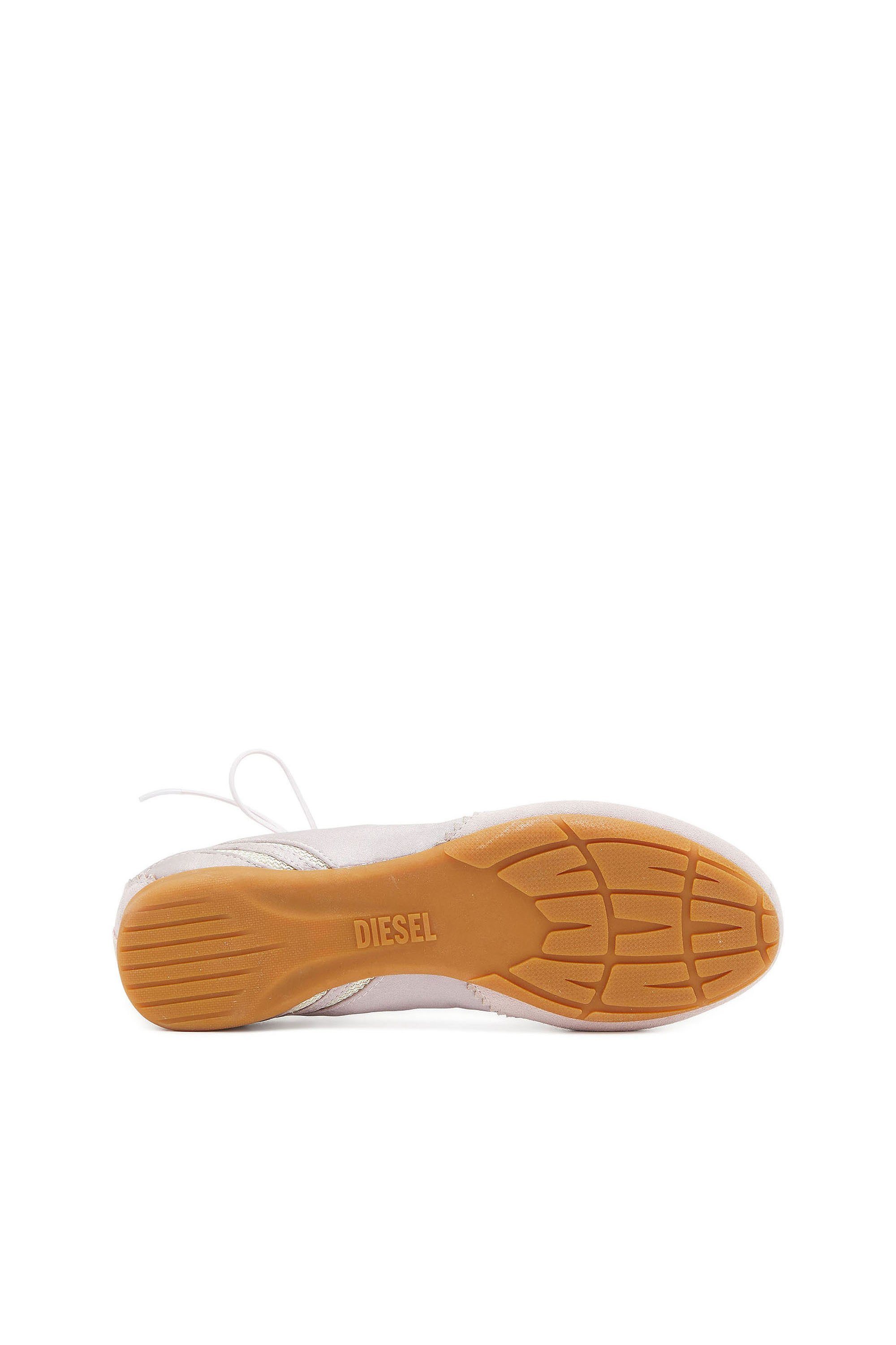 Diesel - D-MILE BALLERINA LACE UP II W, Female's D-Mile - Lace-up ballerina flats in leather and mesh in Pink - 5