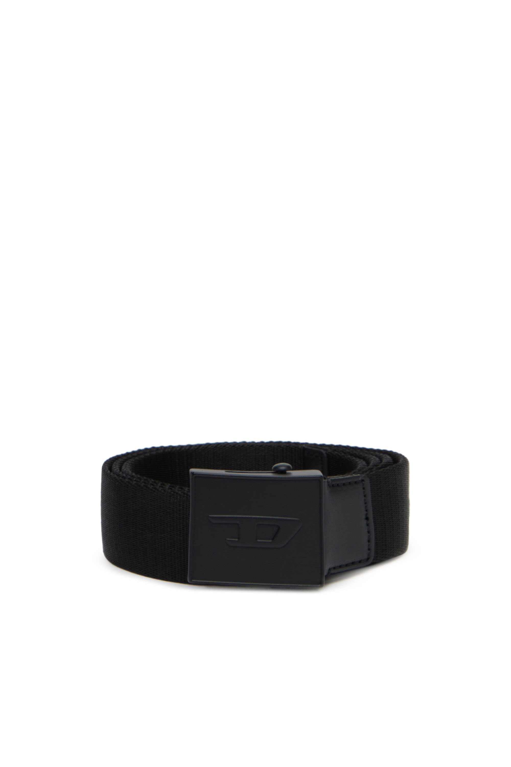 Women's Tape belt with logo buckle | Black | Diesel