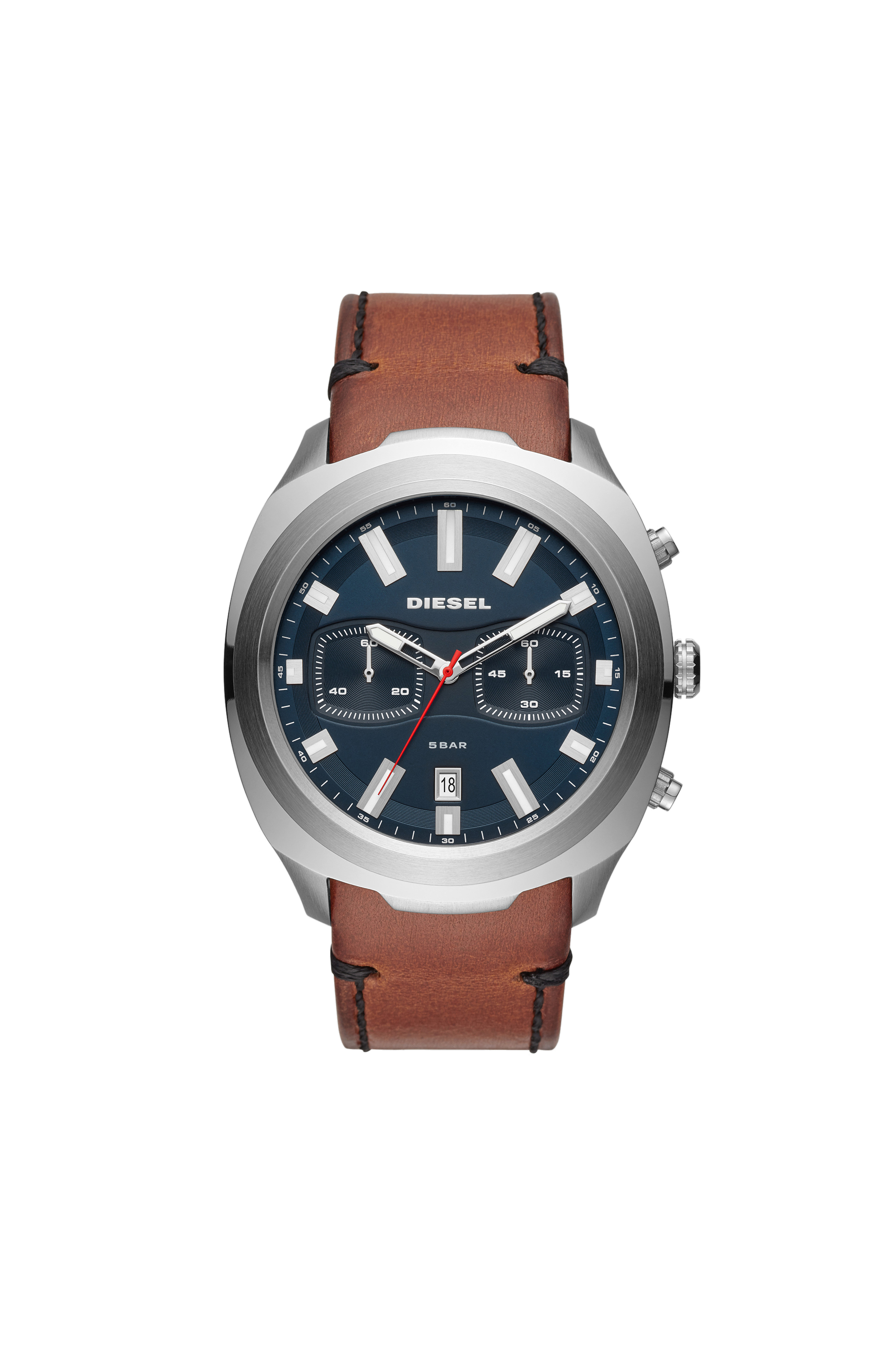 DZ4508 Man: Tumbler chronograph brown leather watch | Diesel