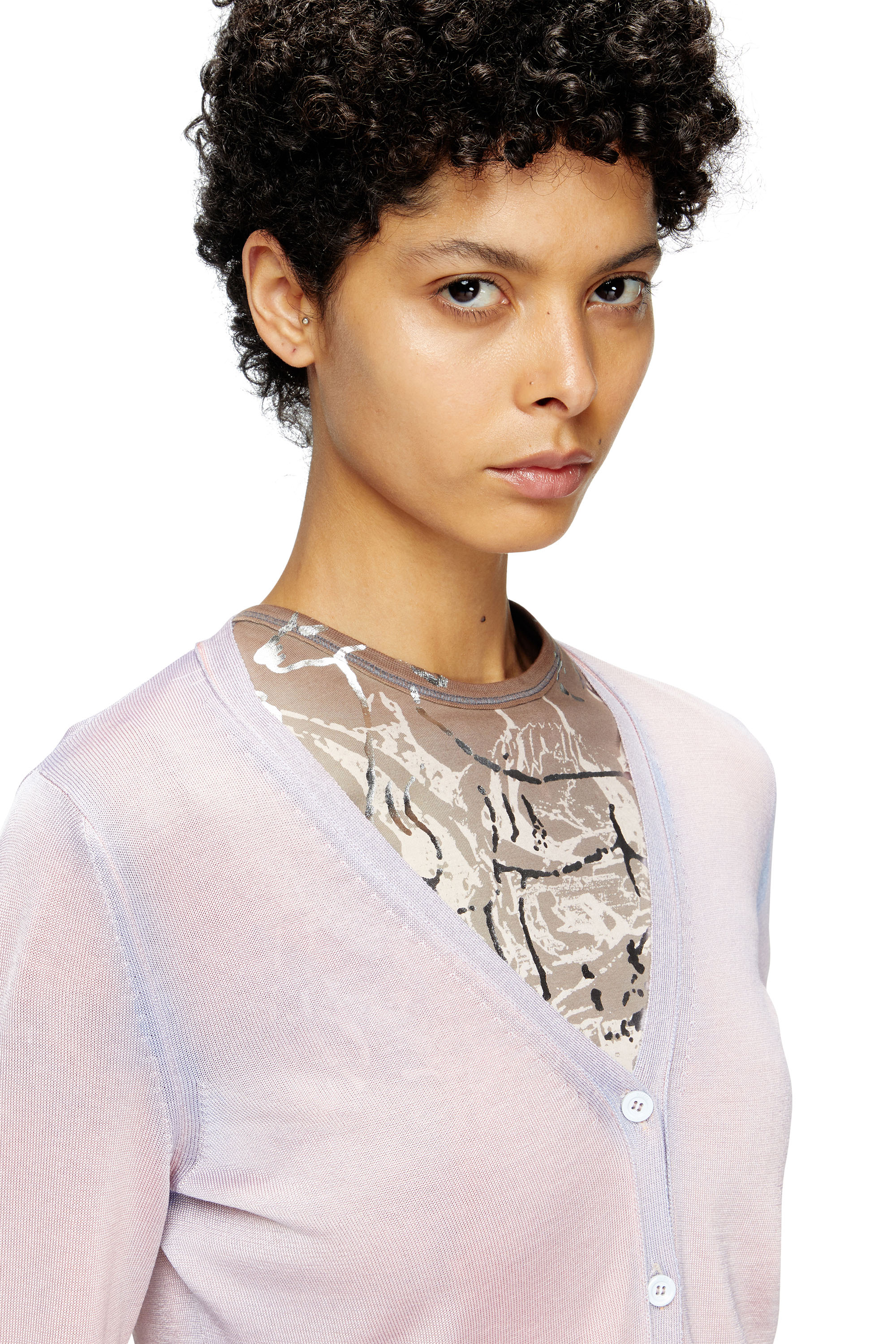 Diesel - M-VITTA, Female's Dégradé cardigan in Pink - 5