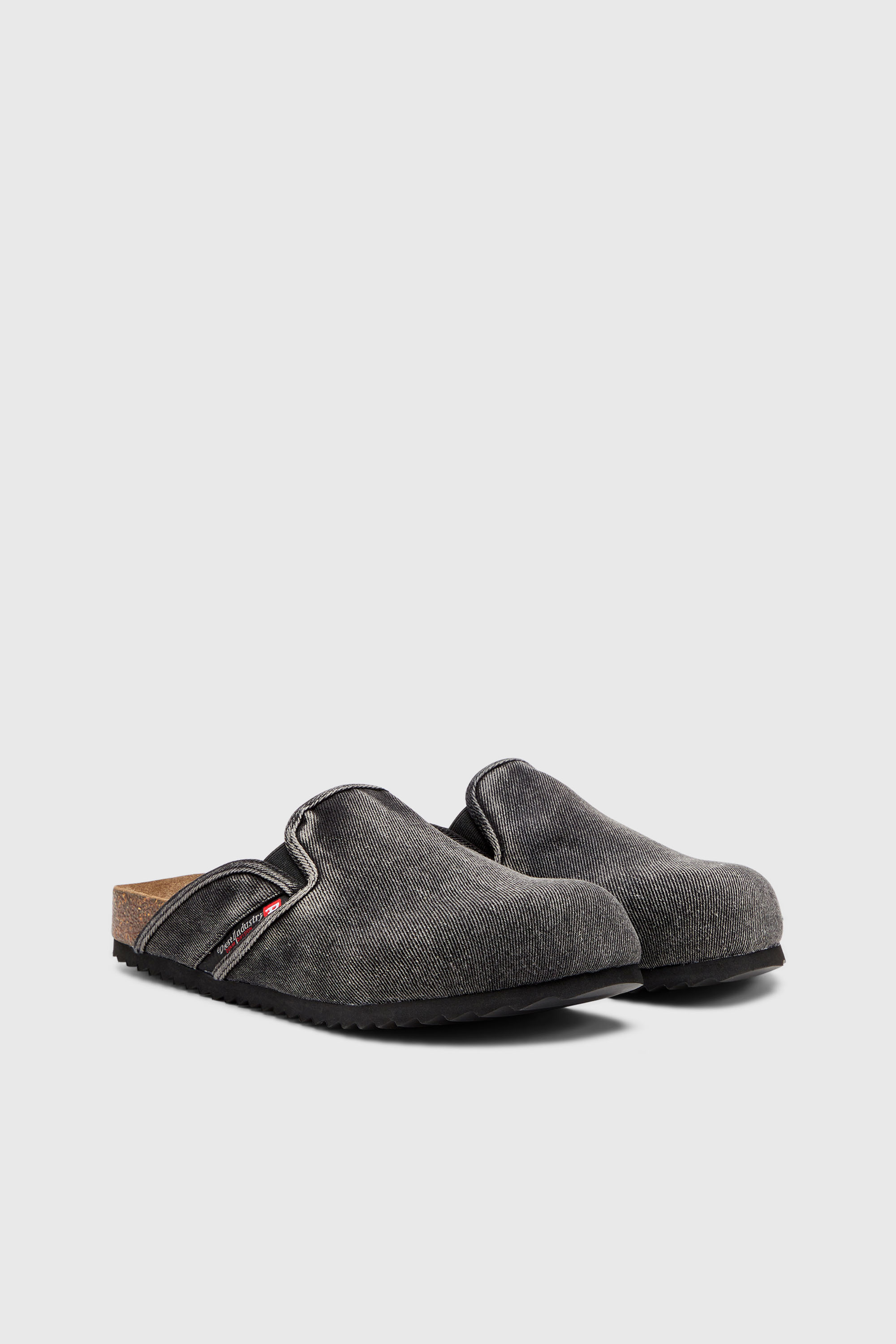 Diesel - D-WOODSTOCK SLIP-ON, D-Woodstock-Zapatos planos sin tal&oacute;n en cuero napa Hombre in Negro - 2