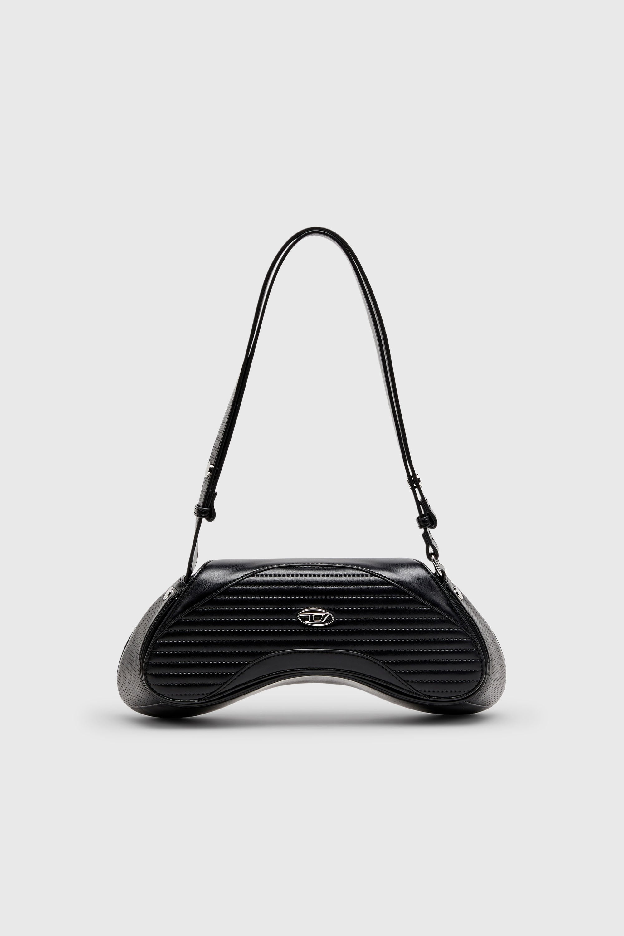 Diesel - PLAY CROSSBODY, Play - Bolso bandolera en PU acolchado perforado Mujer in Negro - 1