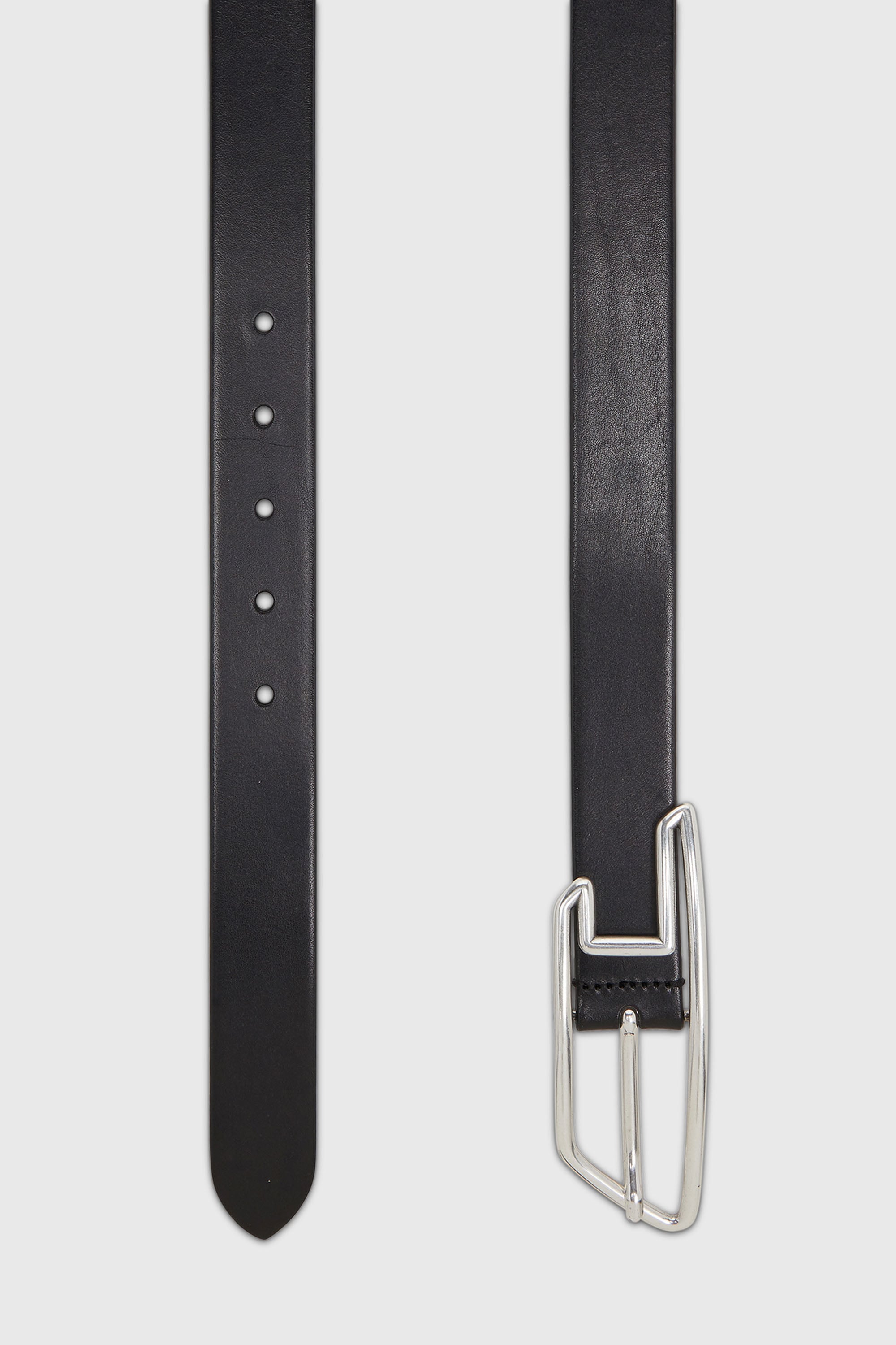 Diesel - B-D LINE 30, Cintur&oacute;n 3 cm de cuero con hebilla con el logotipo D Unisex in Negro - 3