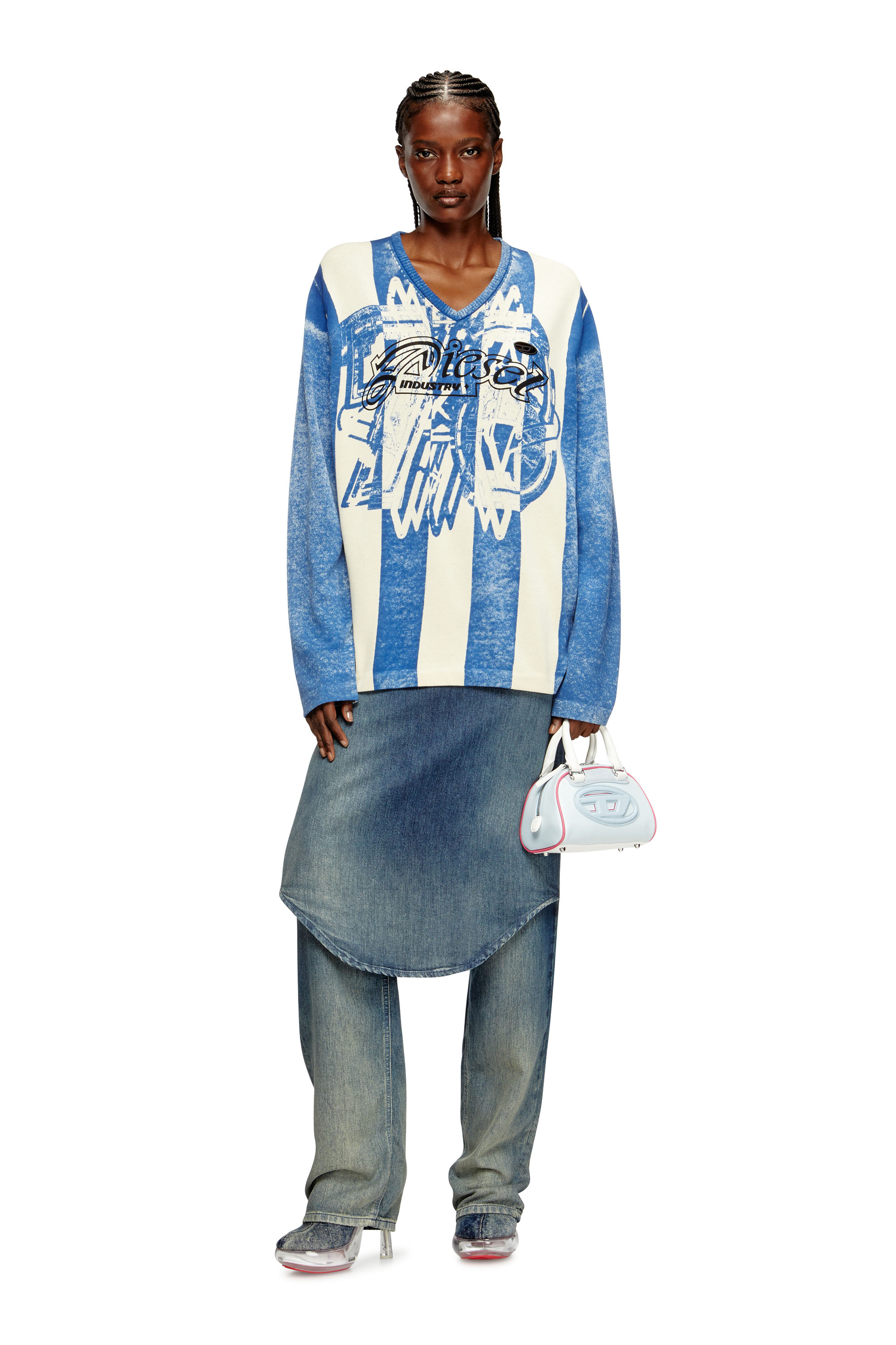 Diesel - K-OLIBA-V, Pull à rayures, imprimé à l'intérieur Mixte in Polychrome - 7