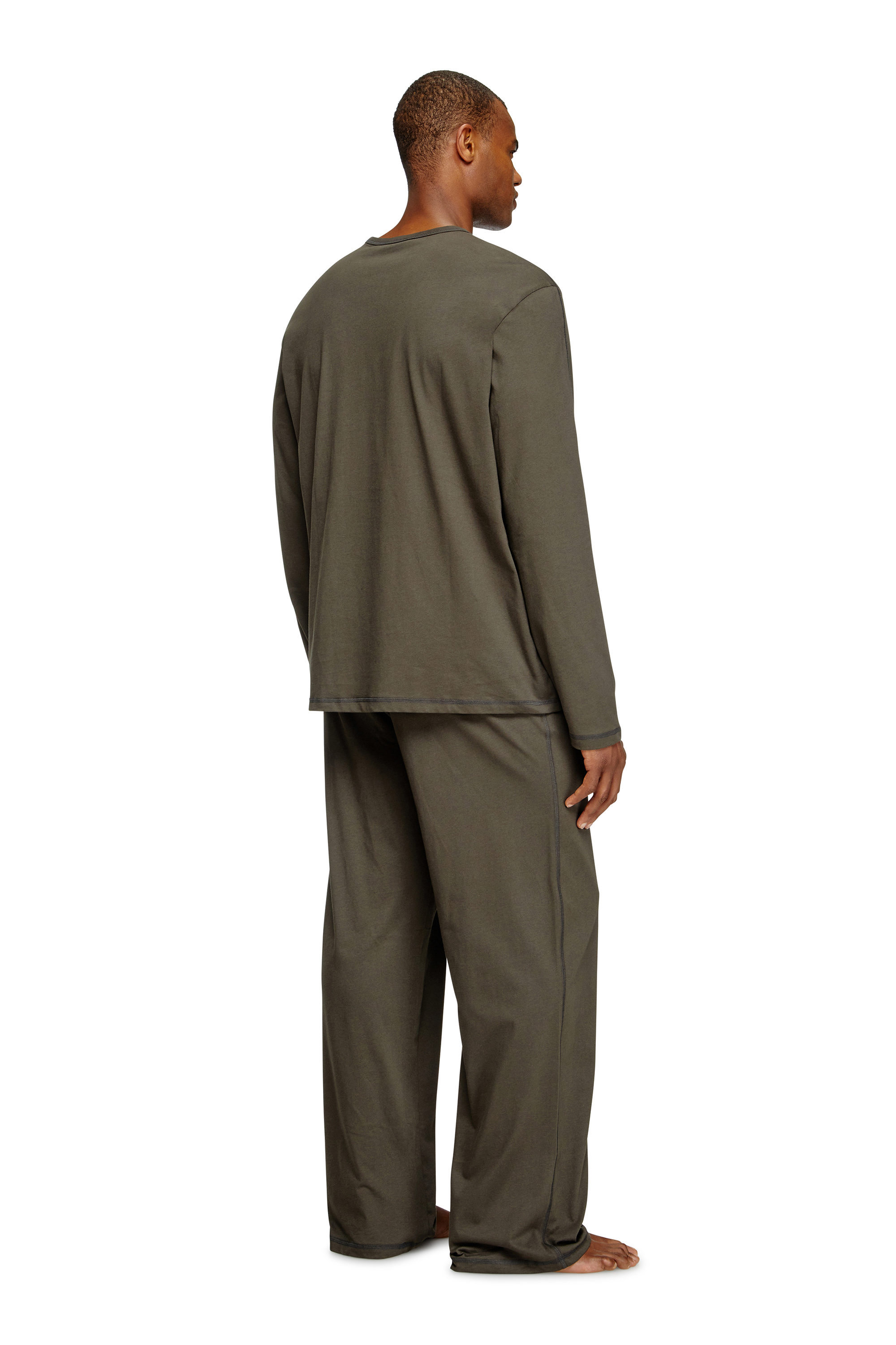 Diesel - SET-ADRIAN-UTLT, Man's Pyjamas in cotton jersey in Brown - 2
