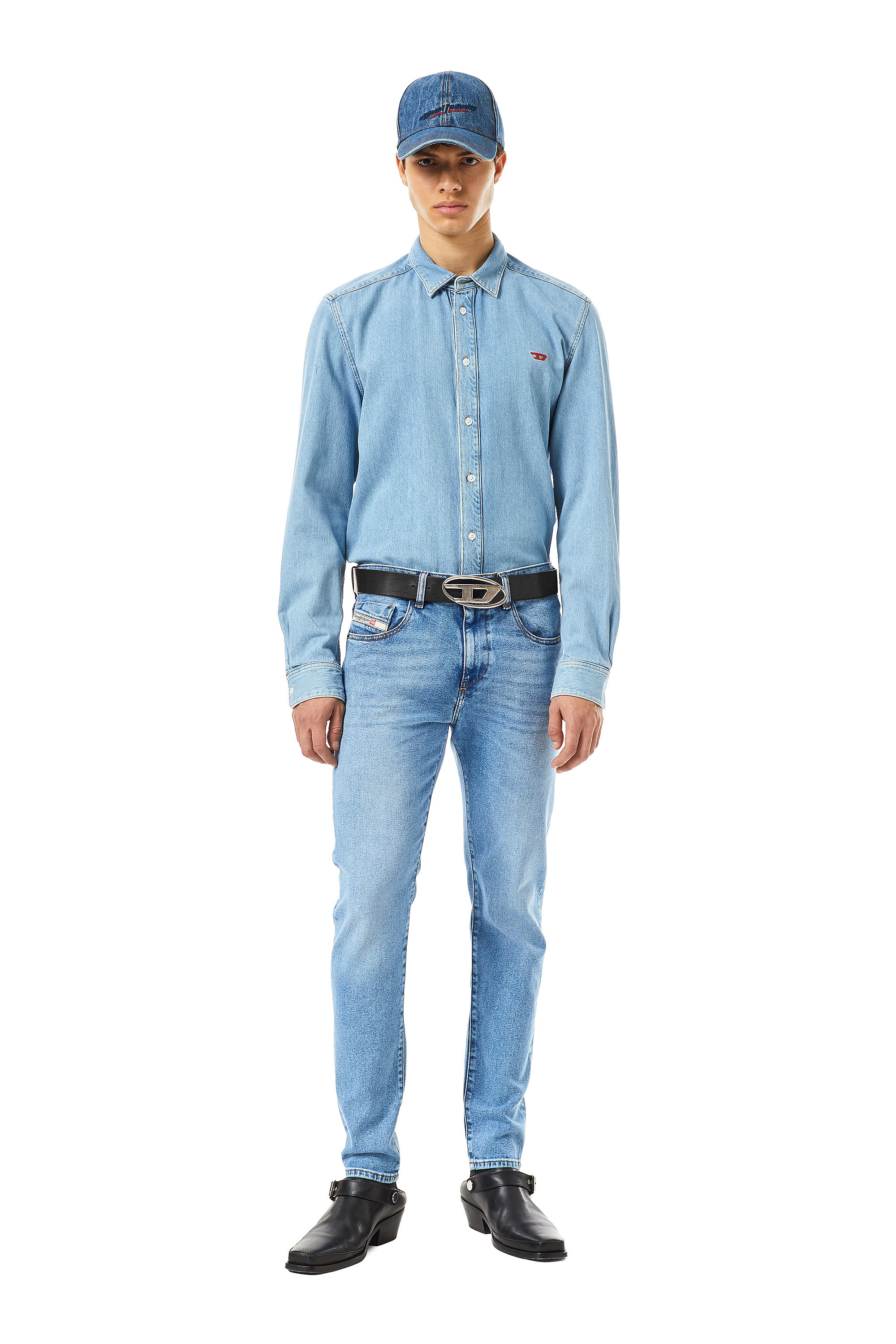 Diesel - Man's Slim Jeans 2019 D-Strukt 09B92, Light Blue - 1