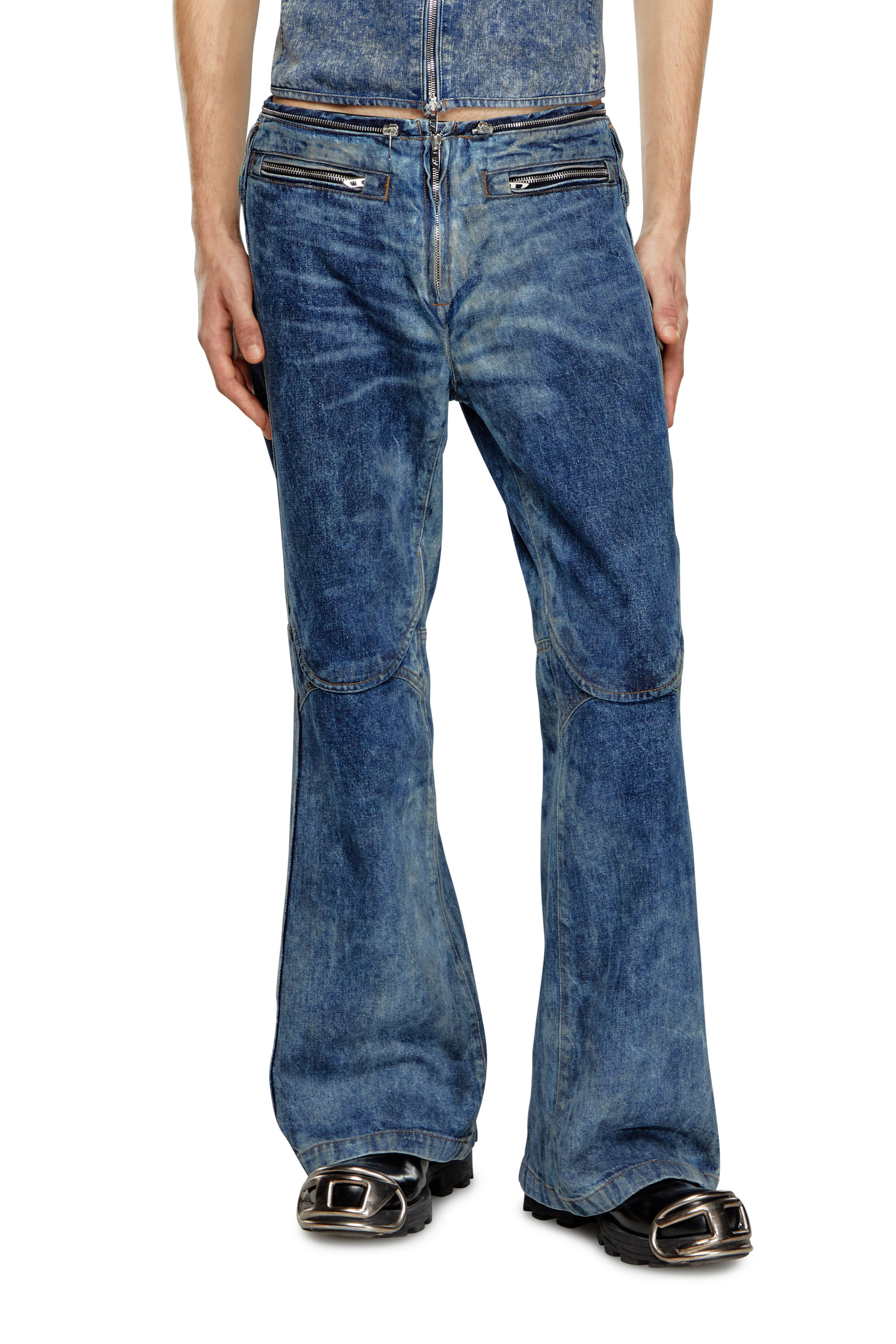 Men's D-Gen Seamed Regular Jeans | Medium blue | Diesel D-Gen