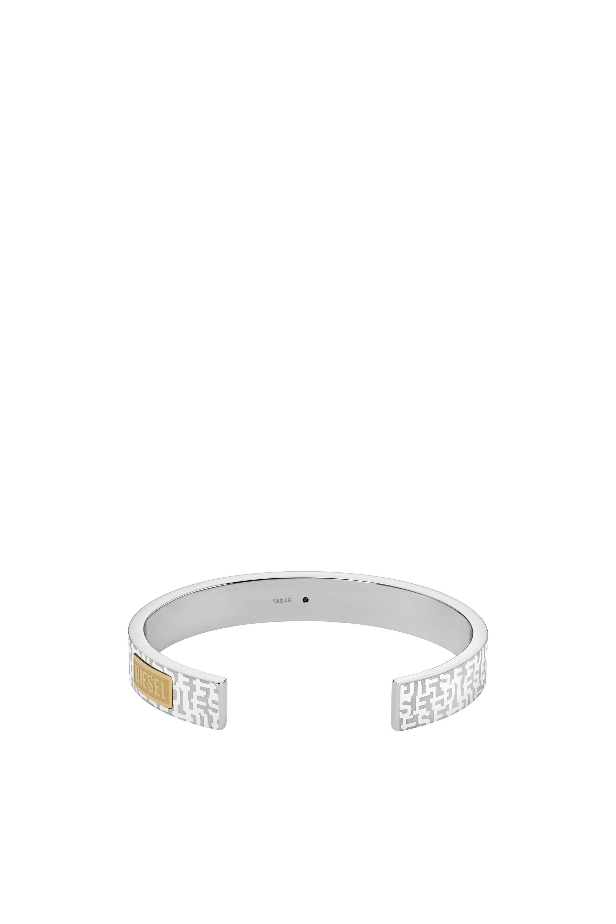 Diesel - DX1428, Bracelet manchette bicolore Font Mixte in Gris argent&eacute; - 2